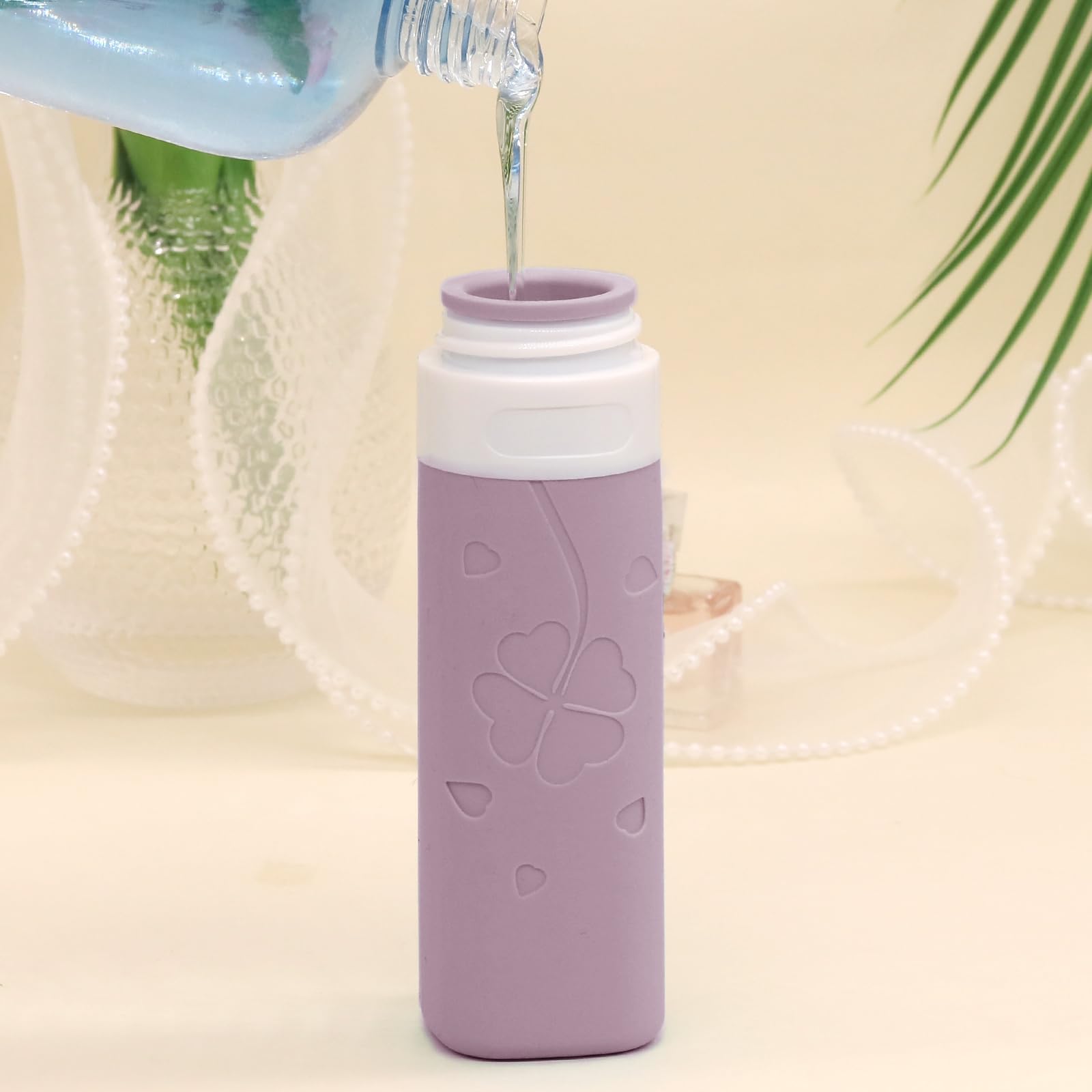 12 Pcs Travel Bottles Set for Toiletries, Silicone Travel Bottles with Clear Travel Toiletry Bag, Leak Proof Refillable Squeezable, TSA Approved Travel Containers for Shampoo Conditioner Lotion