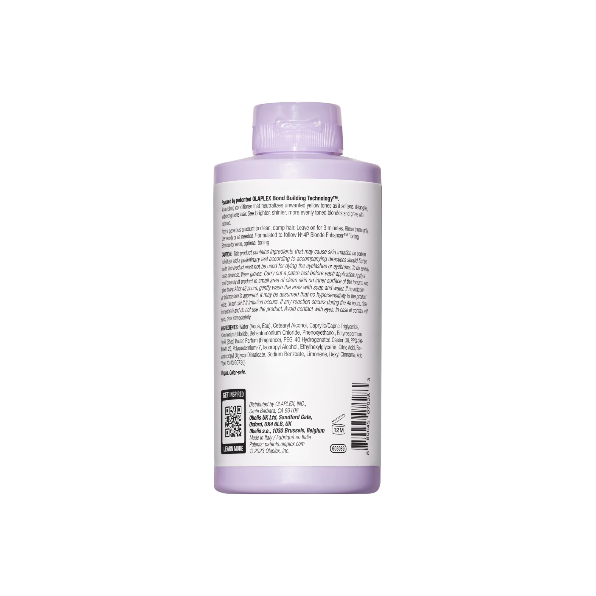 Olaplex No. 5P Blonde Enhancer Toning Conditioner, Brightens All Blonde, Lightened, & Grey Hair, Repairs, Protects & Hydrates All Hair Types, 250 ml