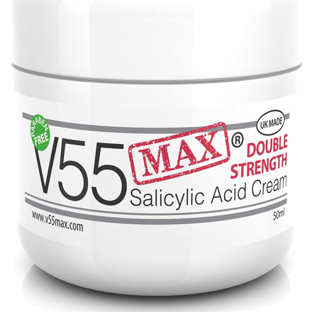 V55 MAX Double Strength Salicylic Acid Skin Cleansing Cream with Tea Tree Oil and Sulphur - Paraben and Cruelty Free - 50ML