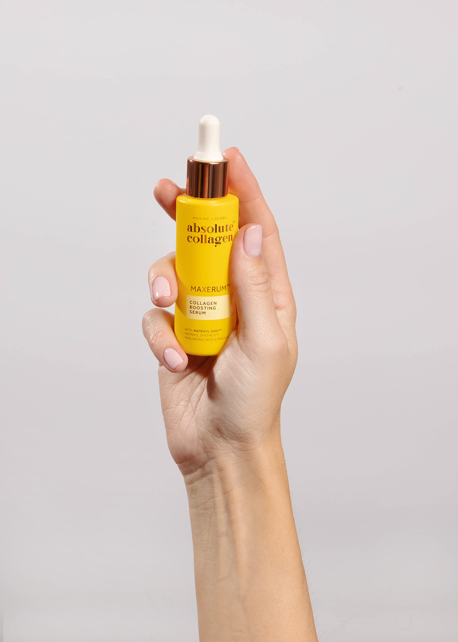 Absolute Collagen Boosting Hyaluronic Acid & Bakuchiol Face Serum, Anti-Aging Serum for Wrinkles, Retinol Alternative for Youthful, Hydration & Radiance, Plump Skin, 30ml