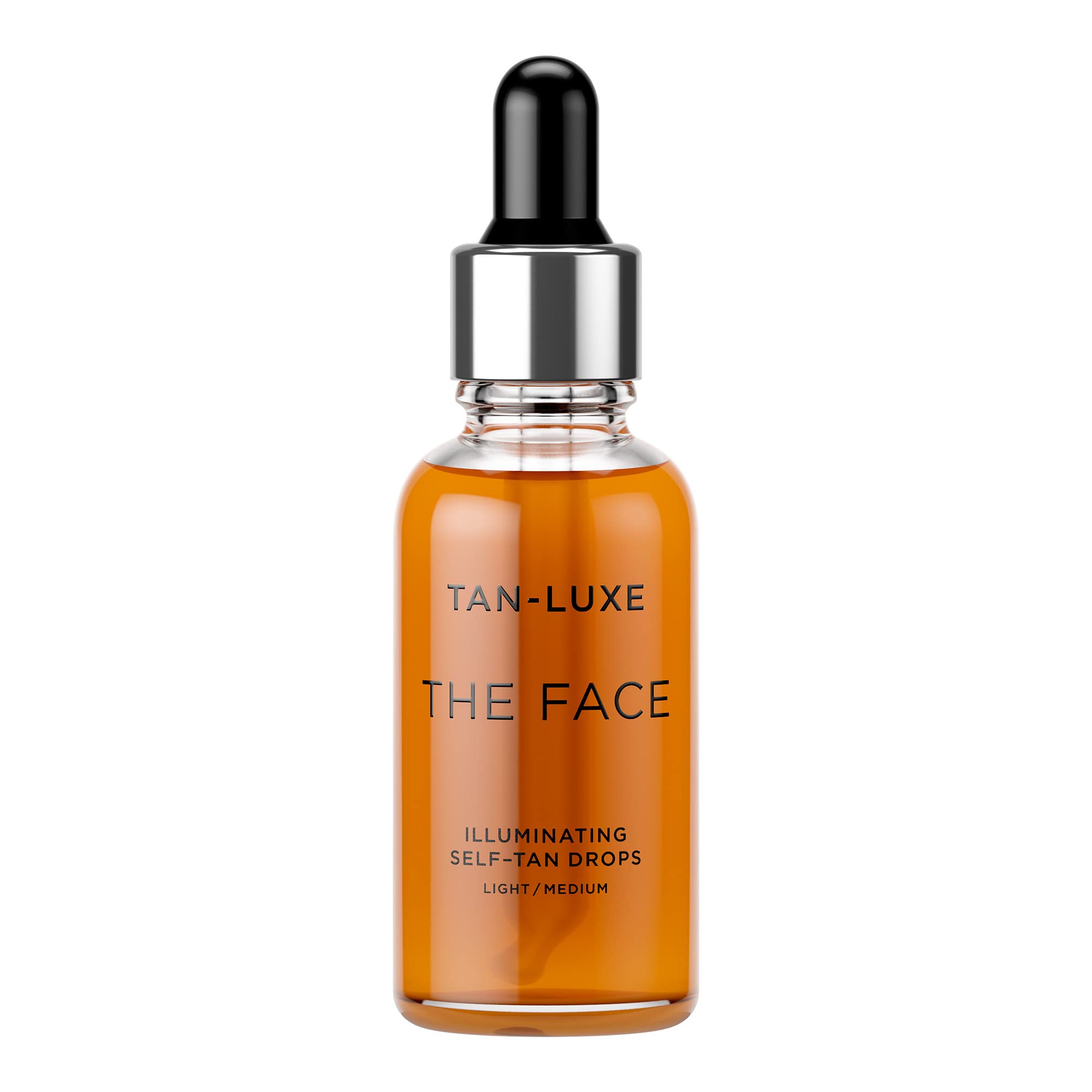 Tan-Luxe THE FACE Self Tan Drops, Light/Medium (30 ml) Add Tanning Drops to Skin Care for Custom Face Tan, Cruelty Free & Vegan