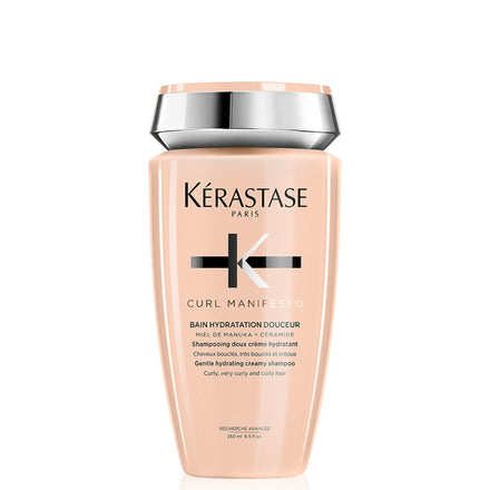 Kérastase Curl Manifesto, Shampoo, For Curly to Very Curly and Coily Hair, With Manuka Honey and Ceramide, Bain Hydratation Douceur, 250 ml