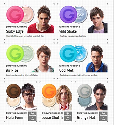 Gatsby Moving Rubber Hair Wax, Purple Wild Shake