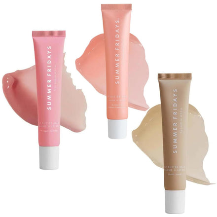 Summer Fridayss Lip Butter Balm, Summer Lip Balm Moisturizing Natural Lip Balm, Conditioning Lip Mask for Instant Moisture, Shine and Hydration, Sheer-Tinted, Soothing Lip Care