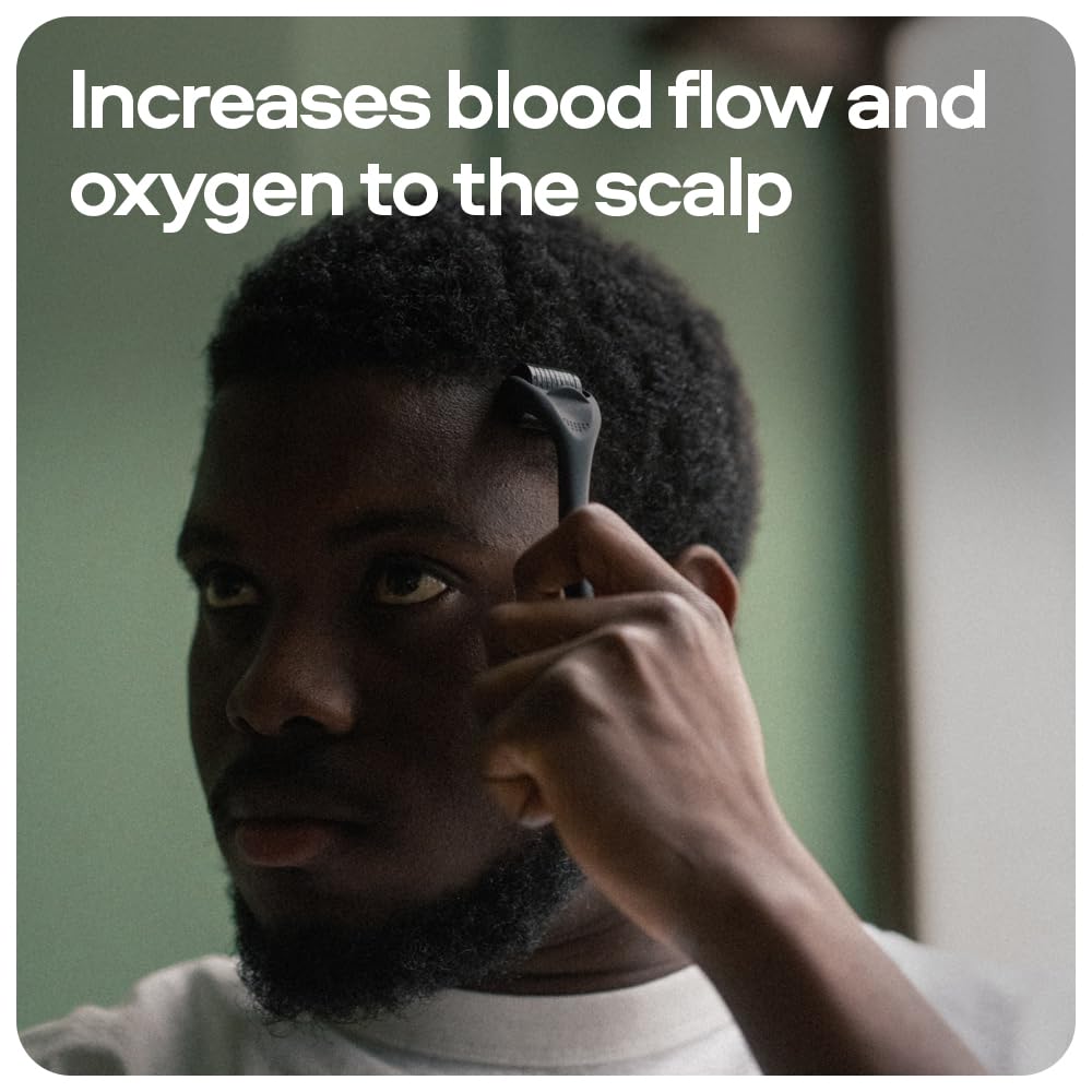 Sons Minoxidil 5% Cutaneous Solution & Dermaroller for Men. Hair Regrowth Treatment for Hair Loss & Thinning in Men. Microneedling Stimulates Collagen & Reactivates Shrunken Follicles. Made in Europe.