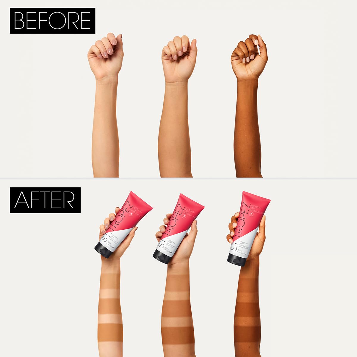 St.Tropez Gradual Tan Watermelon, Daily Firming Lotion, Hydrating Self Tan Moisturiser, 5 Skincare Benefits, Vegan, Natural & Cruelty Free, 200 ml