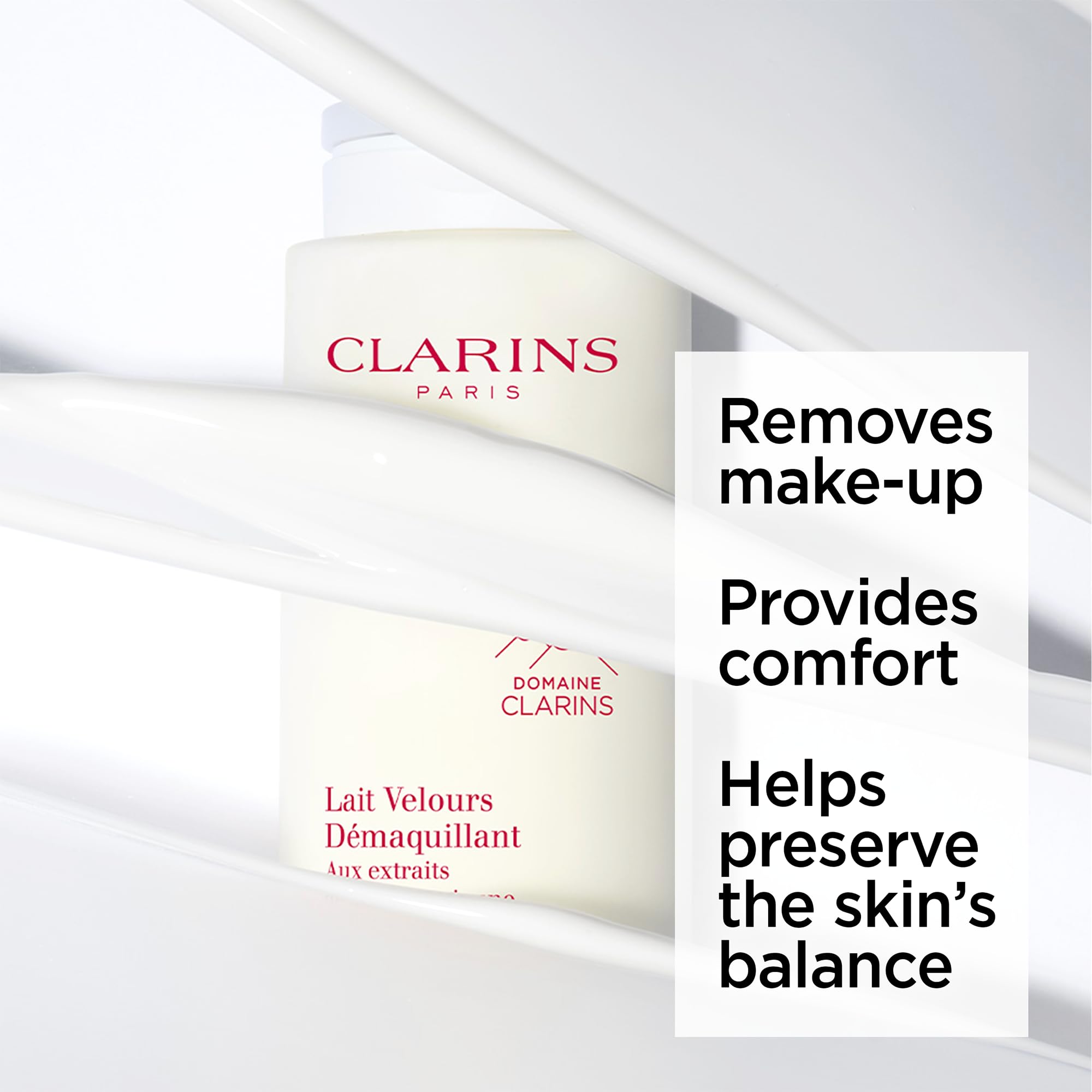 Clarins Velvet Cleansing Milk 200ml –|Gentle Makeup Remover & Hydrating Cleanser for Soft and Clean Skin | Ideal for Sensitive Skin