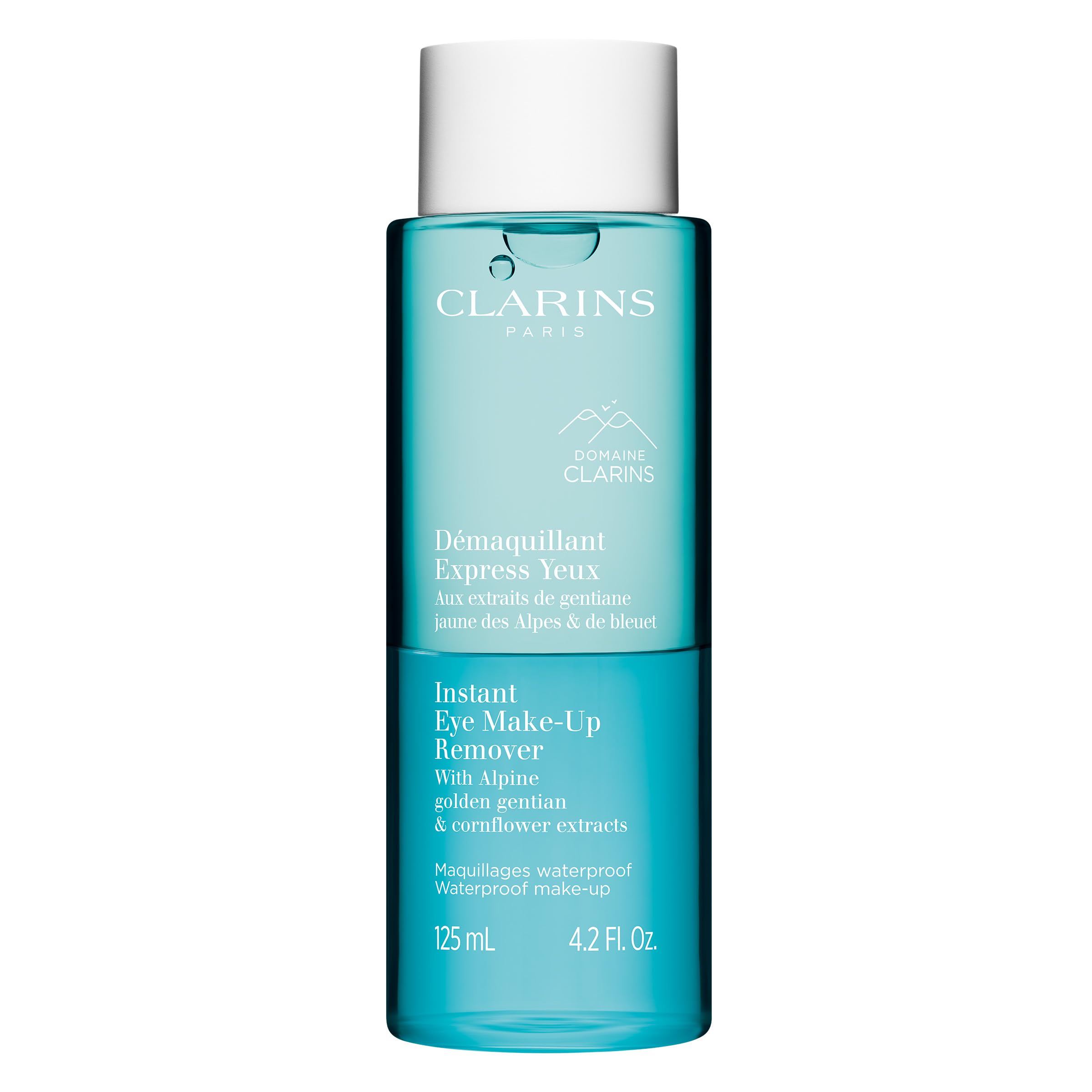 Clarins Instant Eye Make-Up Remover 125ml | Bi-Phase Waterproof Makeup Remover | Gentle, Non-Greasy Formula for Sensitive Eyes