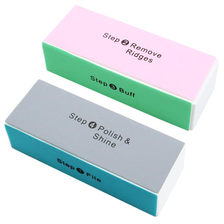 Fofuyim 2Pcs Nail Buffer, Professional 4-Sided Nail File Block for Natural Nails Acrylic Nail Polishing