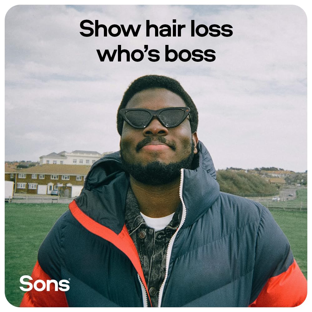 Sons Minoxidil 5% Solution & Hair Growth Shampoo for Men. Hair Regrowth Treatment. DHT Blocker Head Wash with Caffeine. Hair Thickening & Anti-Dandruff Formula. 3 Month Supply. Made in Europe.