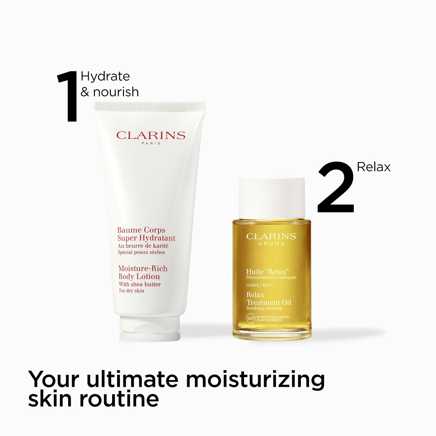 Clarins Moisture-Rich Body Lotion 200ml | Deeply Nourishing Shea Butter Formula, 48-Hour Hydration, Suitable for Dry & Dehydrated Skin