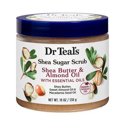 Dr. Teal's Shea Sugar Scrub Shea Butter & Almond Oil 19 Ounce Jar