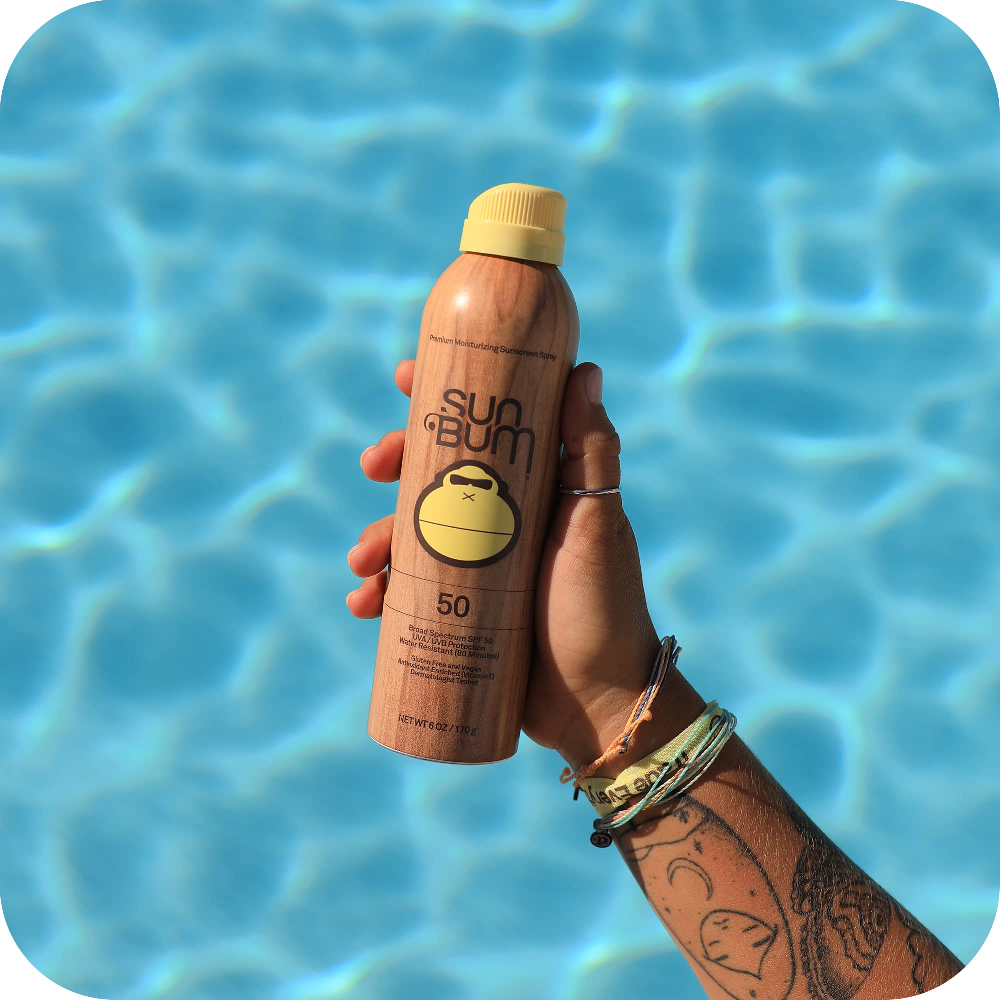 Sun Bum Original SPF 50 Sun Cream Spray, Moisturizing Sunscreen with Vitamin E, Vegan and Reef Friendly, Broad Spectrum UVA/UVB Protection, 200ml