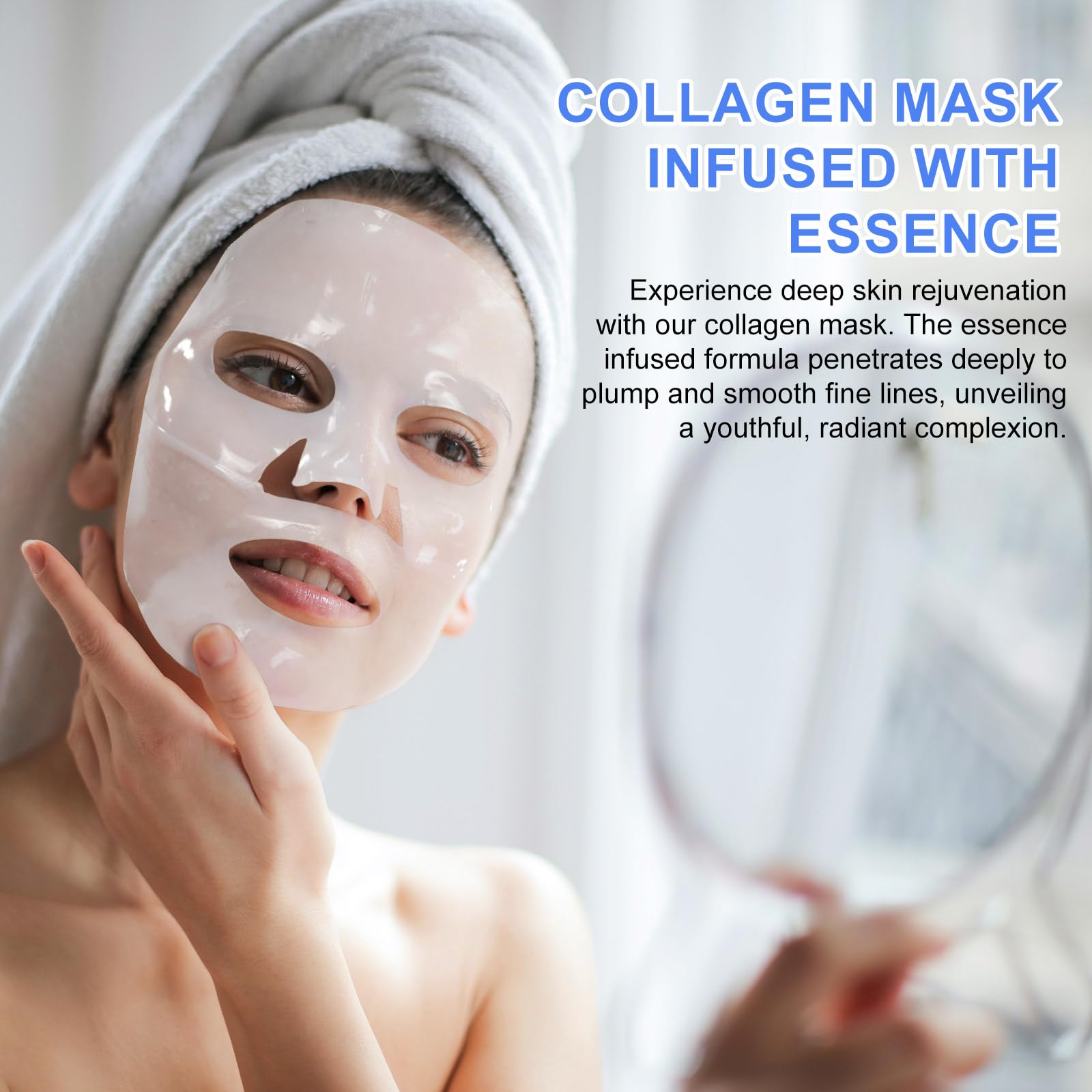 Collagen Face Mask 6pcs, Bio Collagen Mask Overnight,Deep Overnight Face Mask,for Soothe, Repair,Deep Hydration