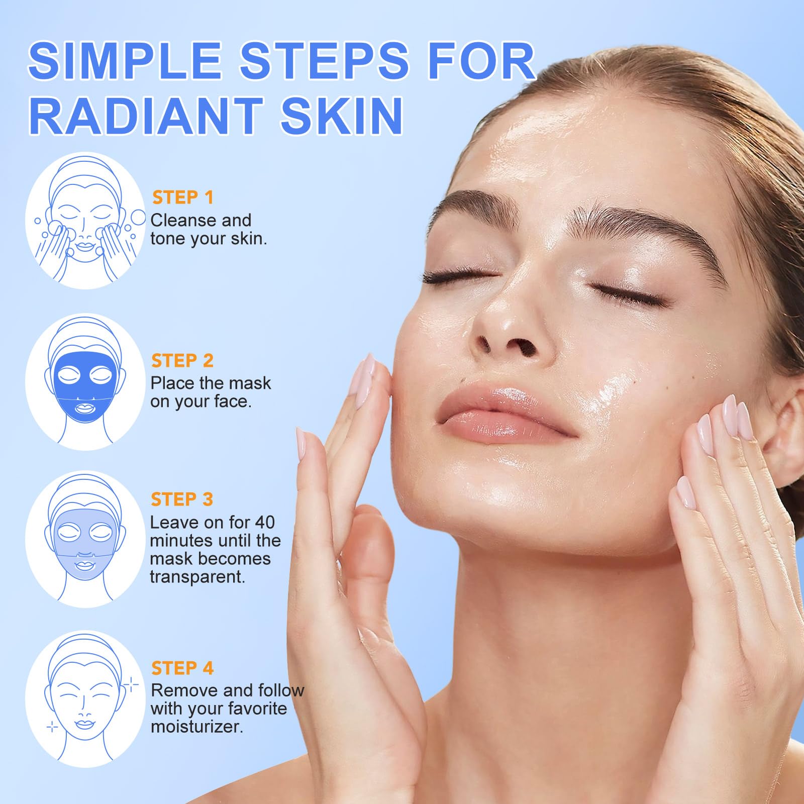 Collagen Face Mask 6pcs, Bio Collagen Mask Overnight,Deep Overnight Face Mask,for Soothe, Repair,Deep Hydration