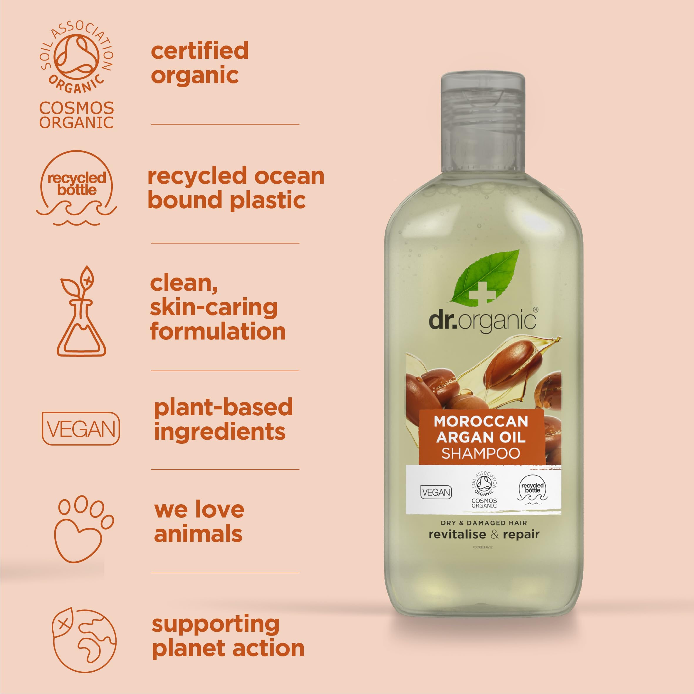 Organic Doctor Moroccan Argan Oil, Shampoo, 9 Fluid Ounce