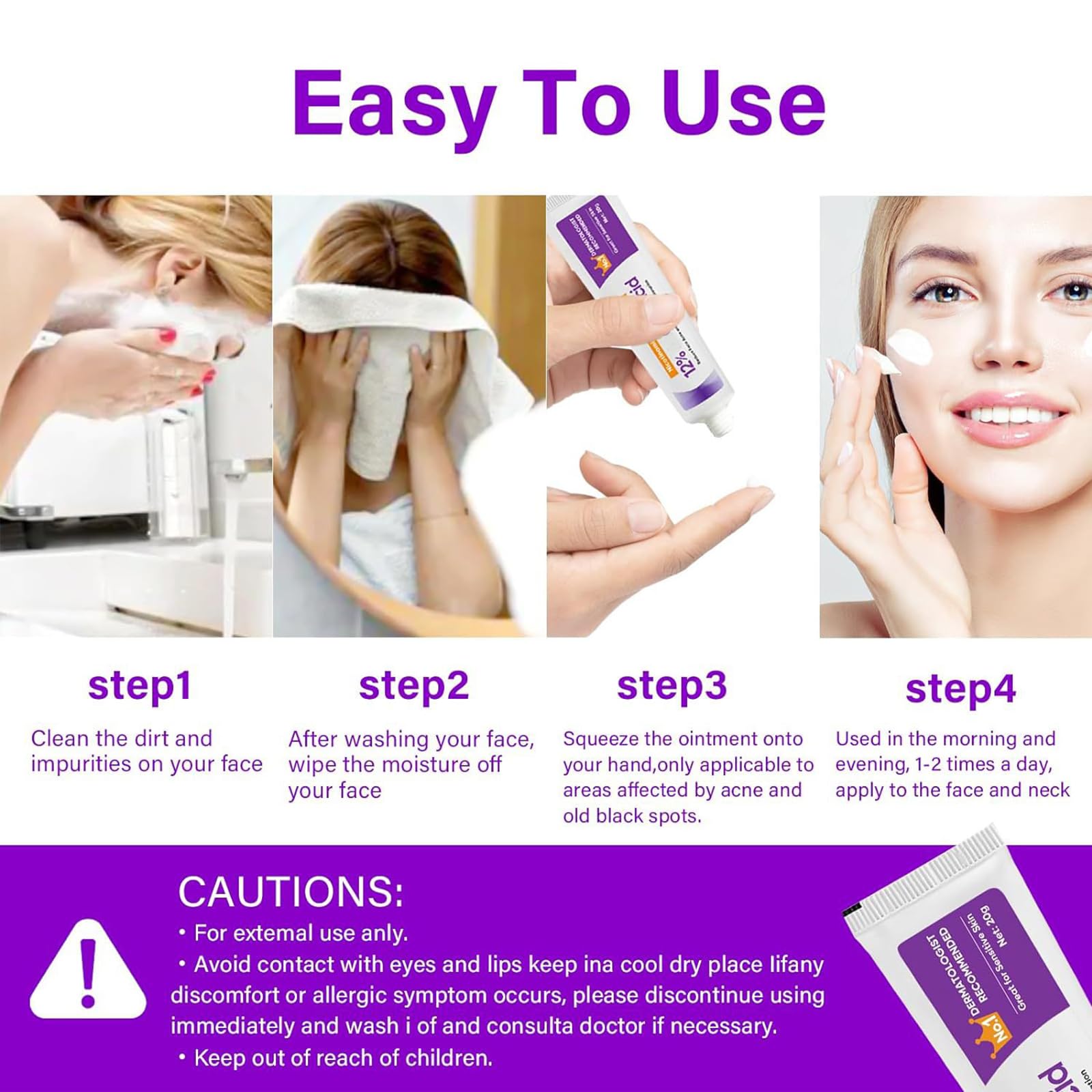 2PCS Spot Cream - 12% Acid Pimple Cream Spot Treatment - Acne Treatment for Spot Prone Skin - Dark Spot Remover for Face - Gentle and Soft Acne Cream - Blackhead Remover - Reduces Redness