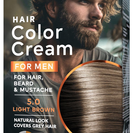 Cameleo Men Color Cream For Hair, Beard and Moustache (Light Brown)