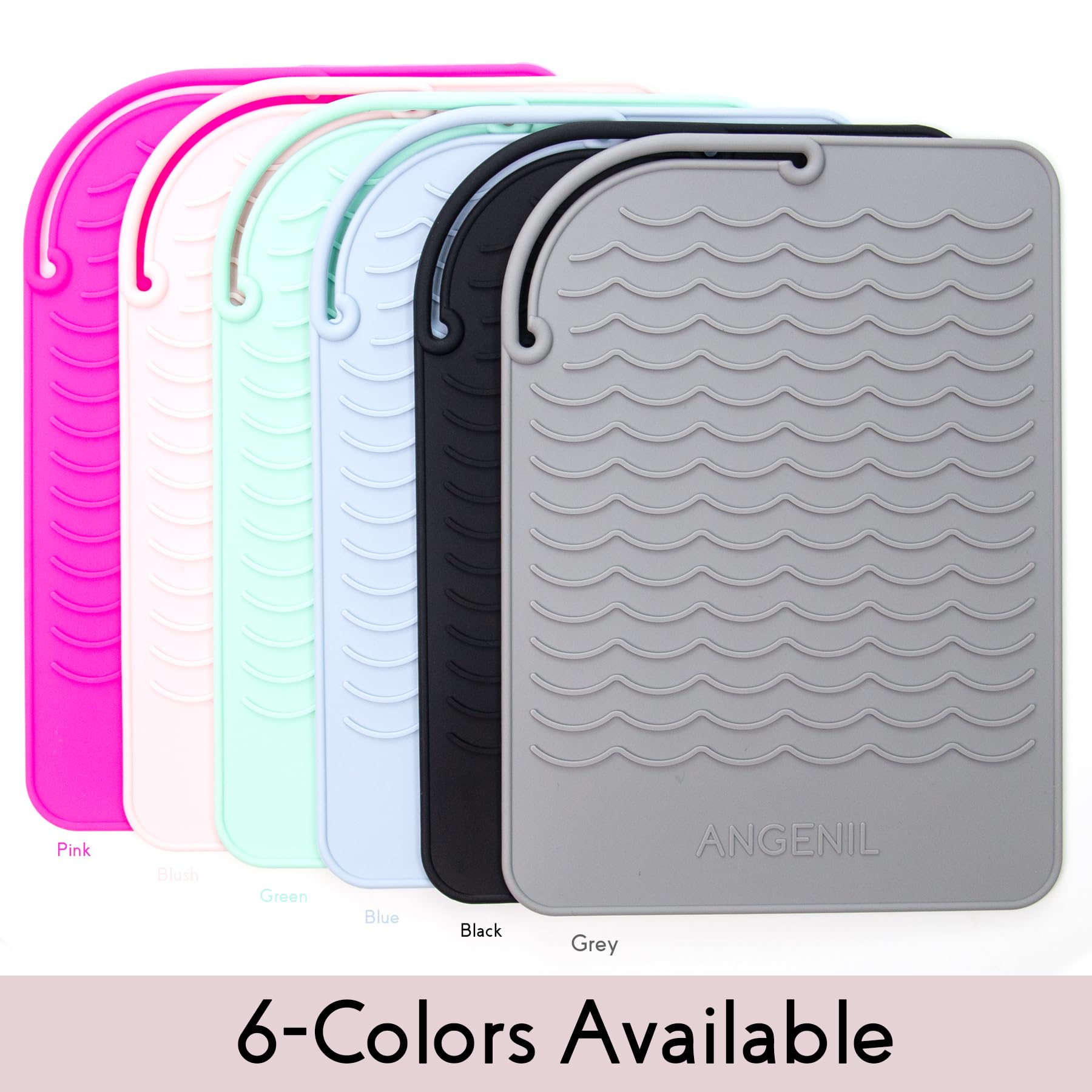 ANGENIL Flat Iron Silicone Mat and Travel Case for Hair Tools - Heat Resistant Mat, Straightener Pad, and Curling Iron Sleeve (9" x 6.5")