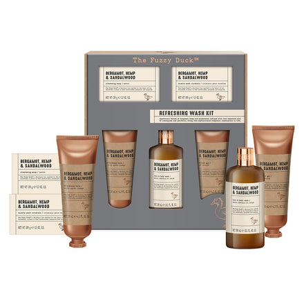 Baylis & Harding Bergamot, Hemp & Sandalwood Refreshing Wash Kit Gift Set - Vegan Friendly (Pack of 1)