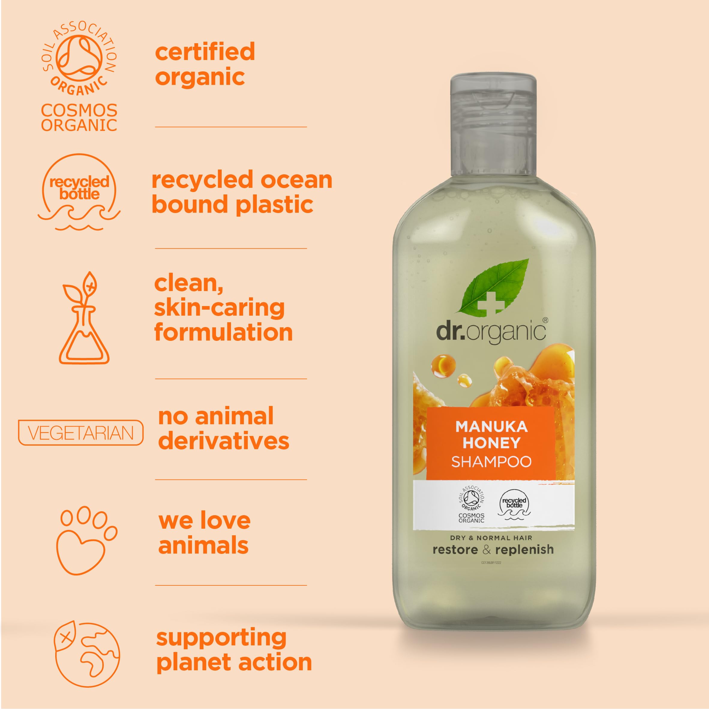 Organic Doctor Manuka Honey, Shampoo, 9 Fluid Ounce
