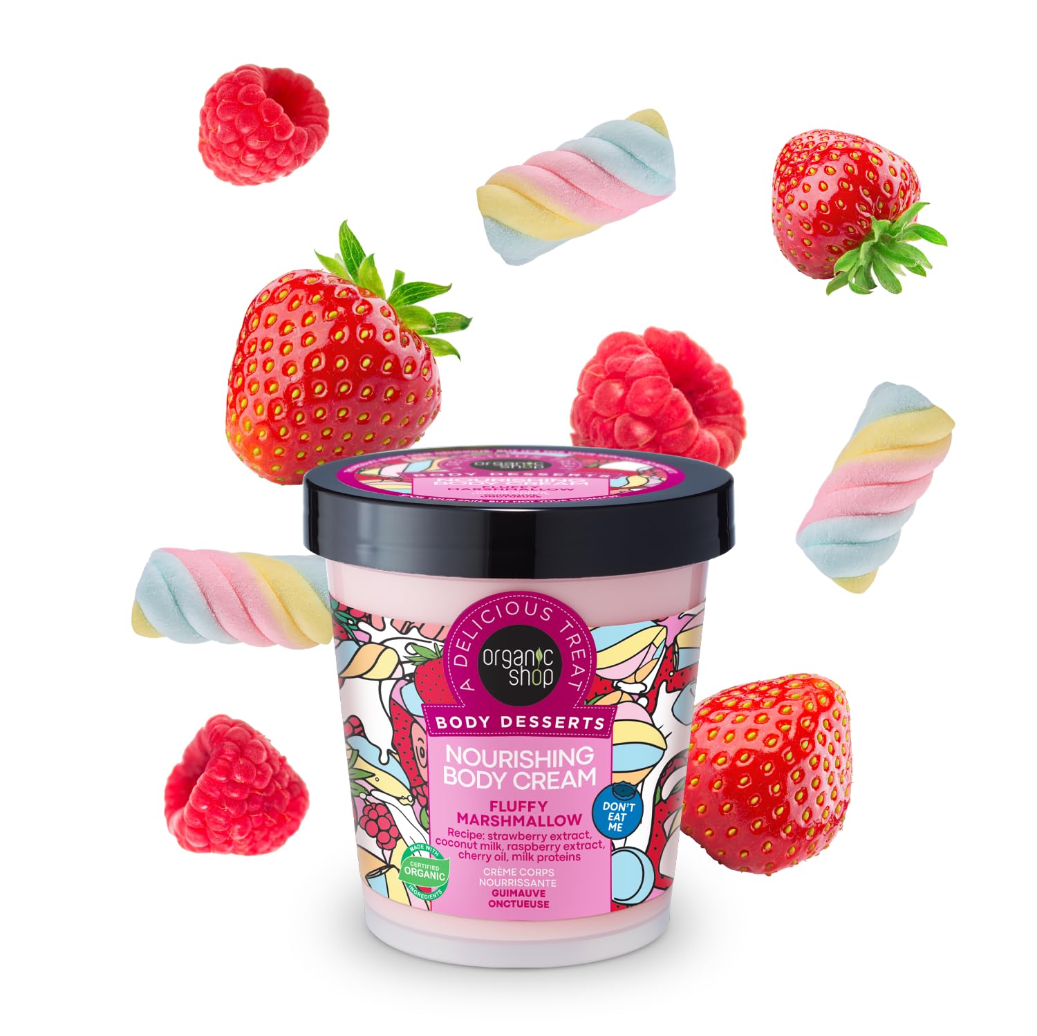 Organic Shop Body Desserts Nourishing Body Cream Fluffy Marshmallow, 450 ml