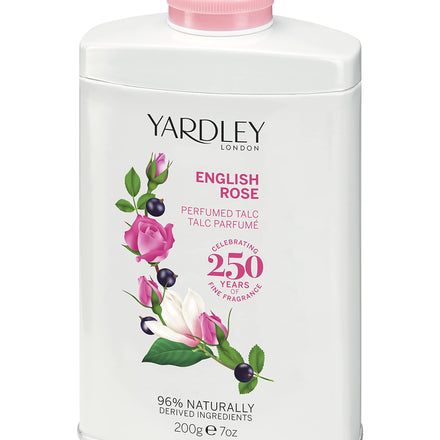 Yardley of London English Rose 7.0 oz Perfumed Talc, clean (Y6320018-6)
