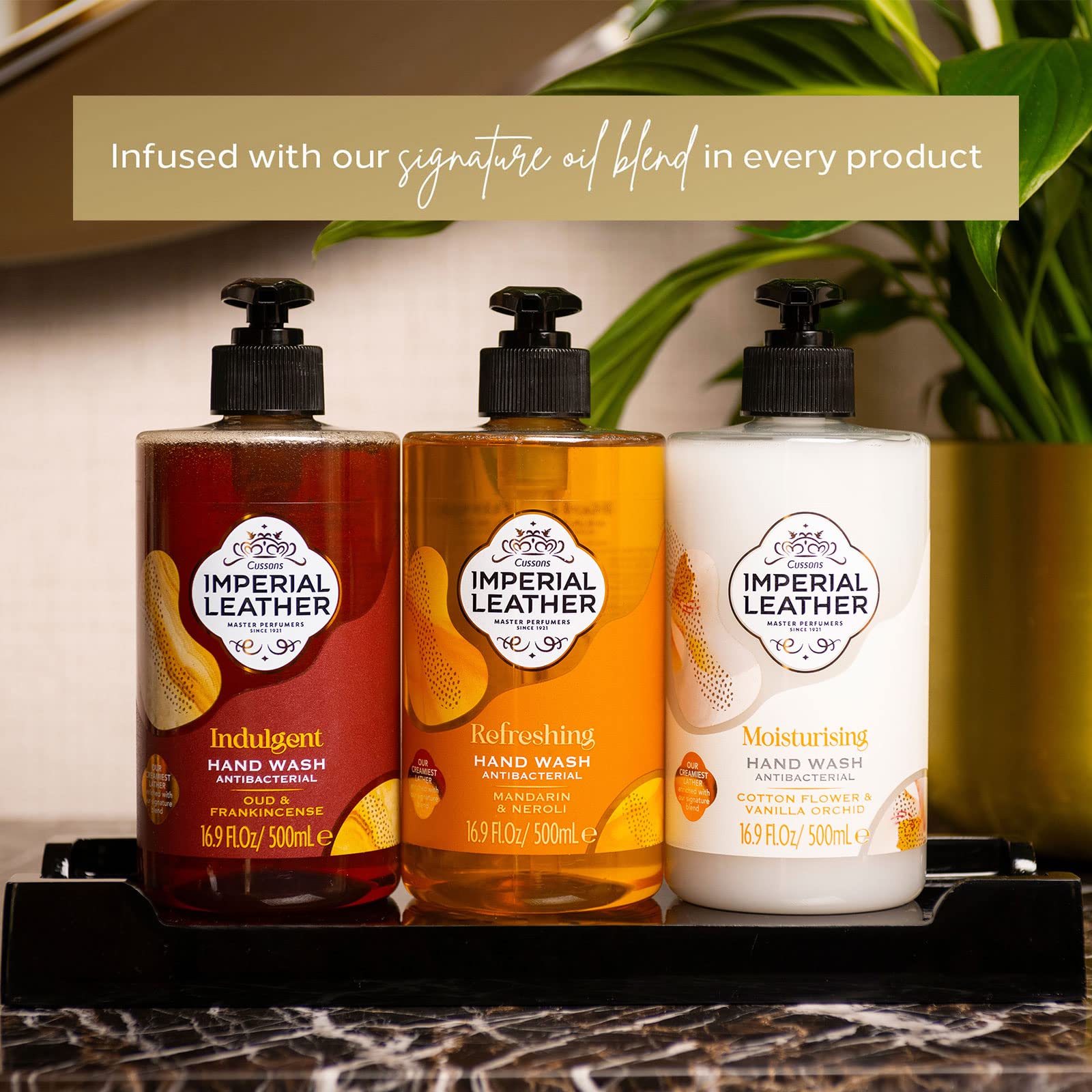 Imperial Leather Refreshing Hand Wash, Mandarin & Neroli, Antibacterial, Signature Oil Blend, Gentle Skin Care, Bulk Buy, Pack of 6 x 500ml