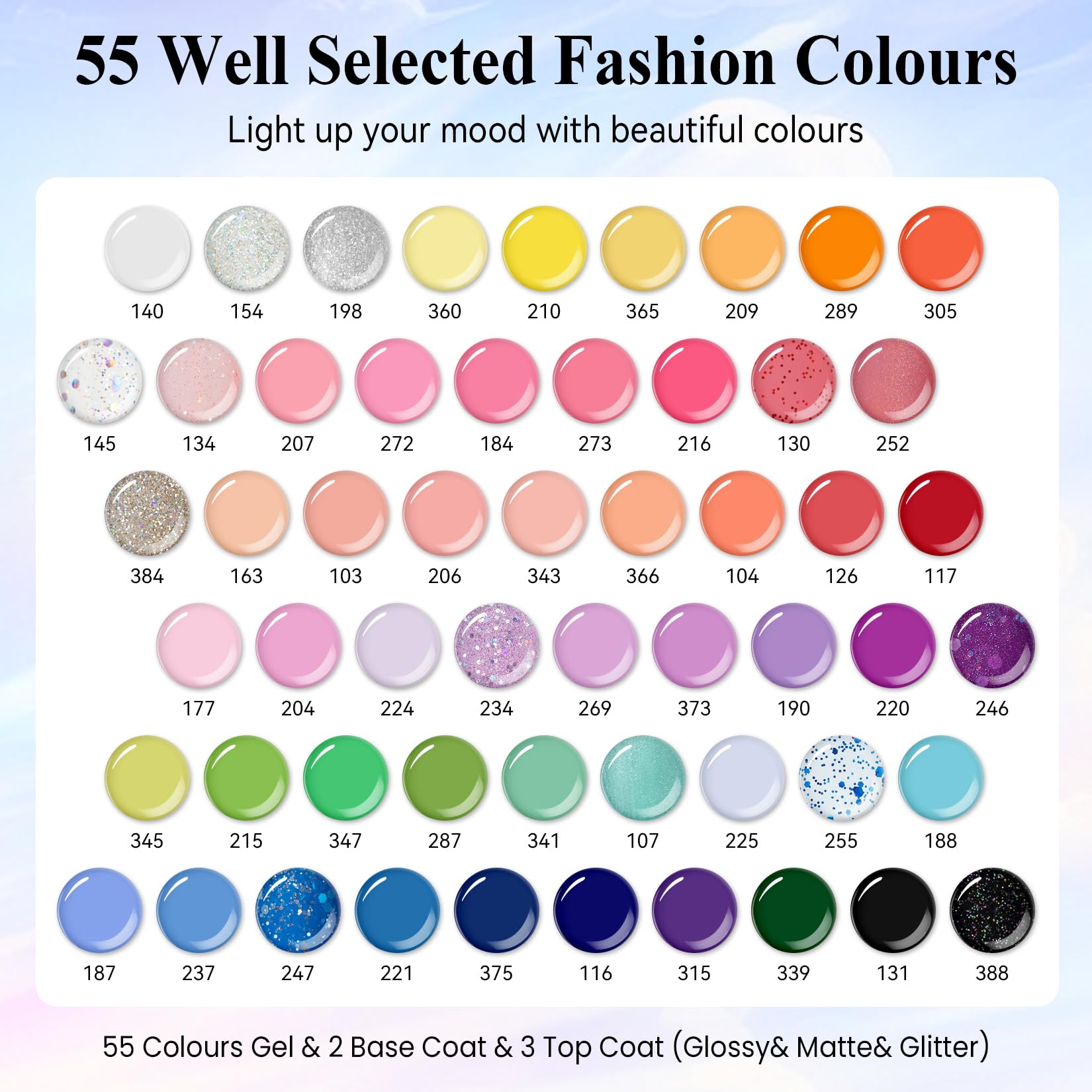 VANREESA Gel Nail Polish Set, 77 PCS Gel Nail Kit with 48W U V Lamp Spring Summer Colours White Pink Purple Blue Green U V Nail Polish Set with Manicure Tools Gifts for Women