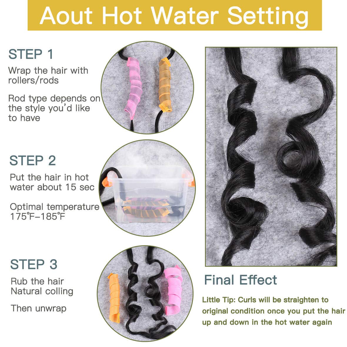 Leeven 8 Packs Pre Stretched Braiding Hair Extension Yaki Texture Hot Water Setting EZ Braids Kanekalon Hair for Coi Leray Braids Black Braiding Crochet Hair Extensions /16 Inch 1B#