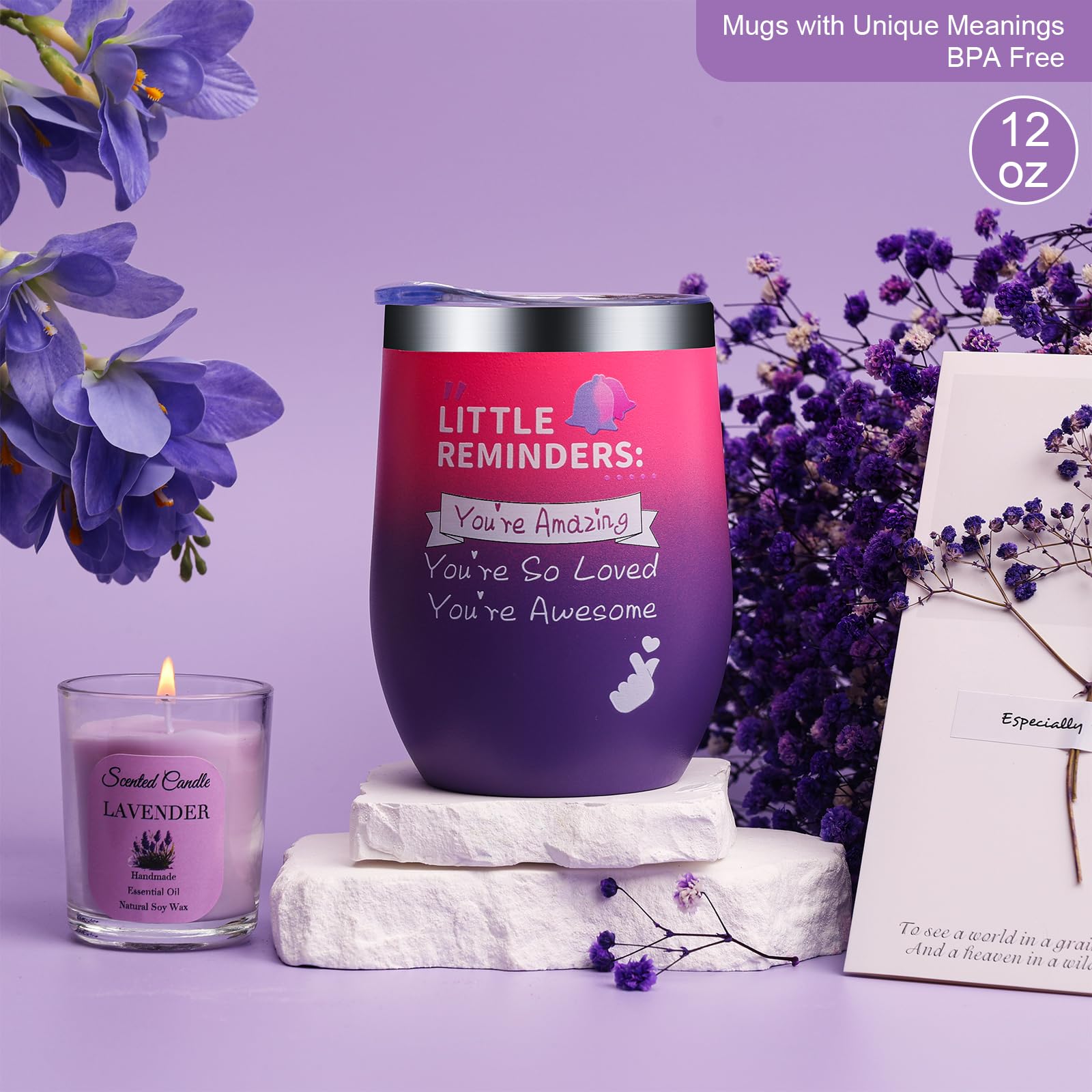 Lavender Pamper Gifts for Women, Gifts for Women Birthday Unique, Bath Sets Relaxation Spa, Get Well Soon, Self Care Package for Her Ideas for Siste, Ladies, Friend, Mothers Day