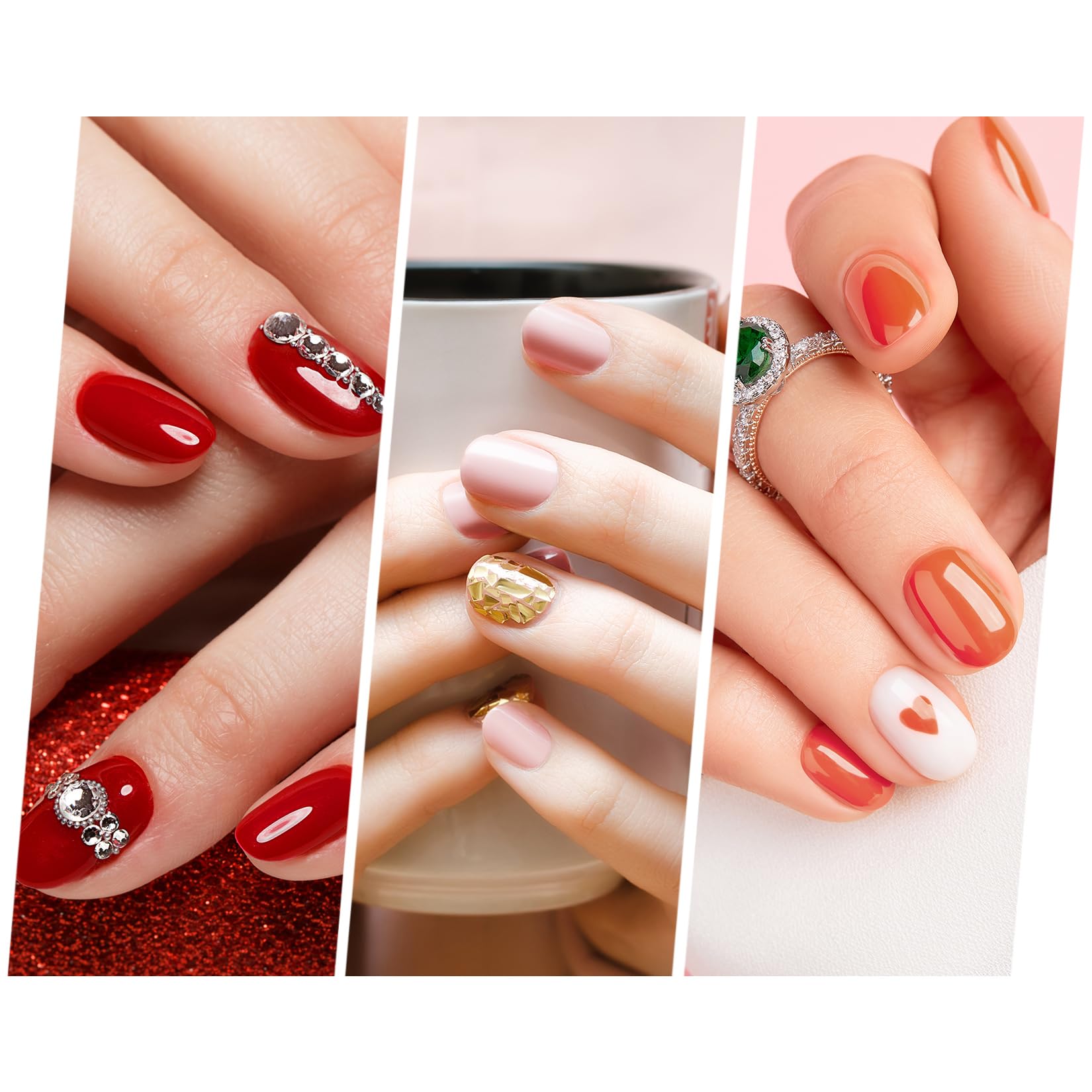 Phoenixy Gel Nail Kit, 48 Effects Gel Nail Polish Set with 48W Manicure Lamp Starter Kit Complete 8ml 16 Colours Nail Polishes Professional Salon Set