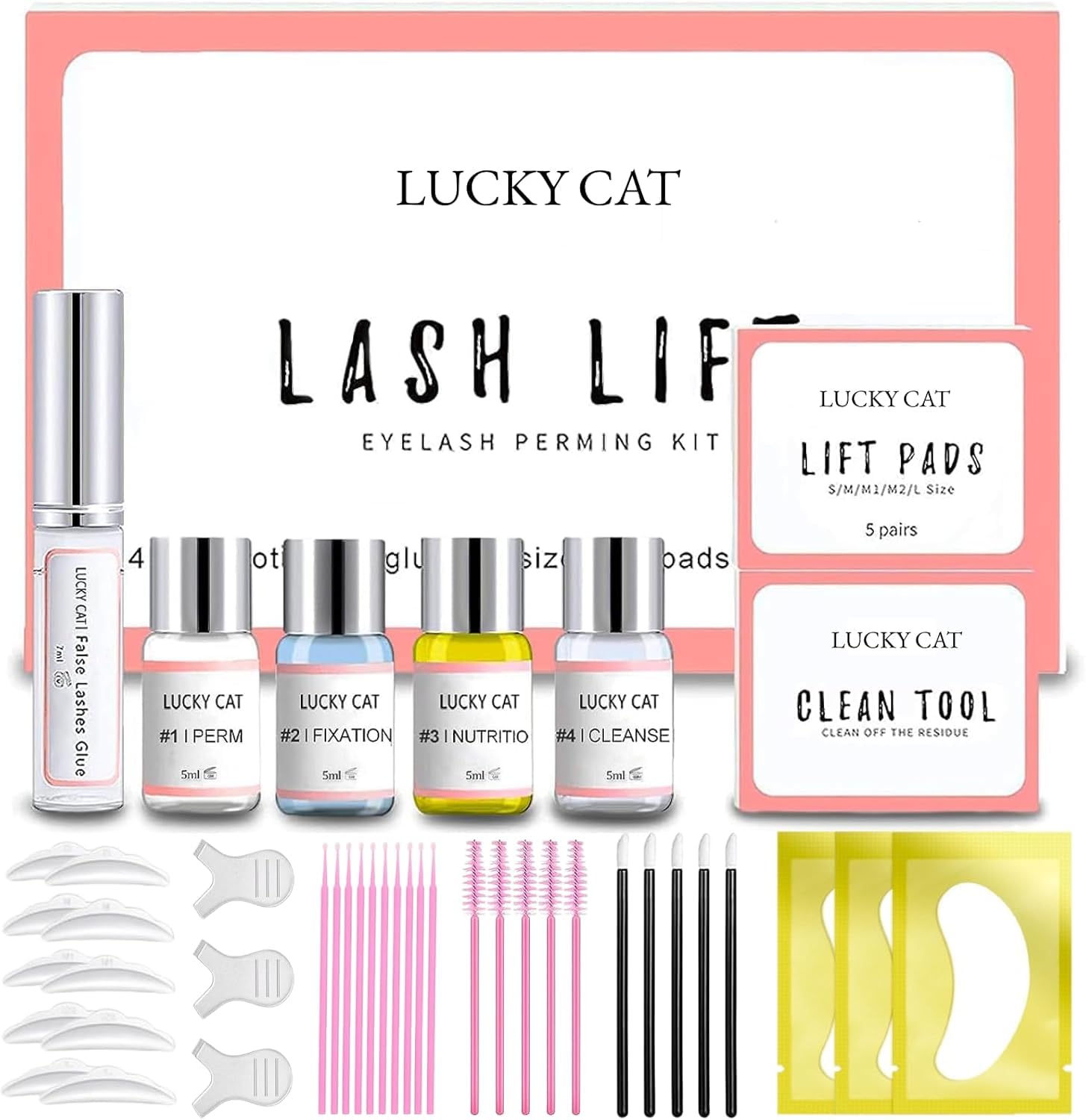 2025 Lash Lift Kit Eyelash Perm Kit,Professional Eyelash perming kit,Lash Extensions,Lash Curling,Semi-Permanent Curling Perming Wave Suitable For Salon (Glue Upgraded Version）