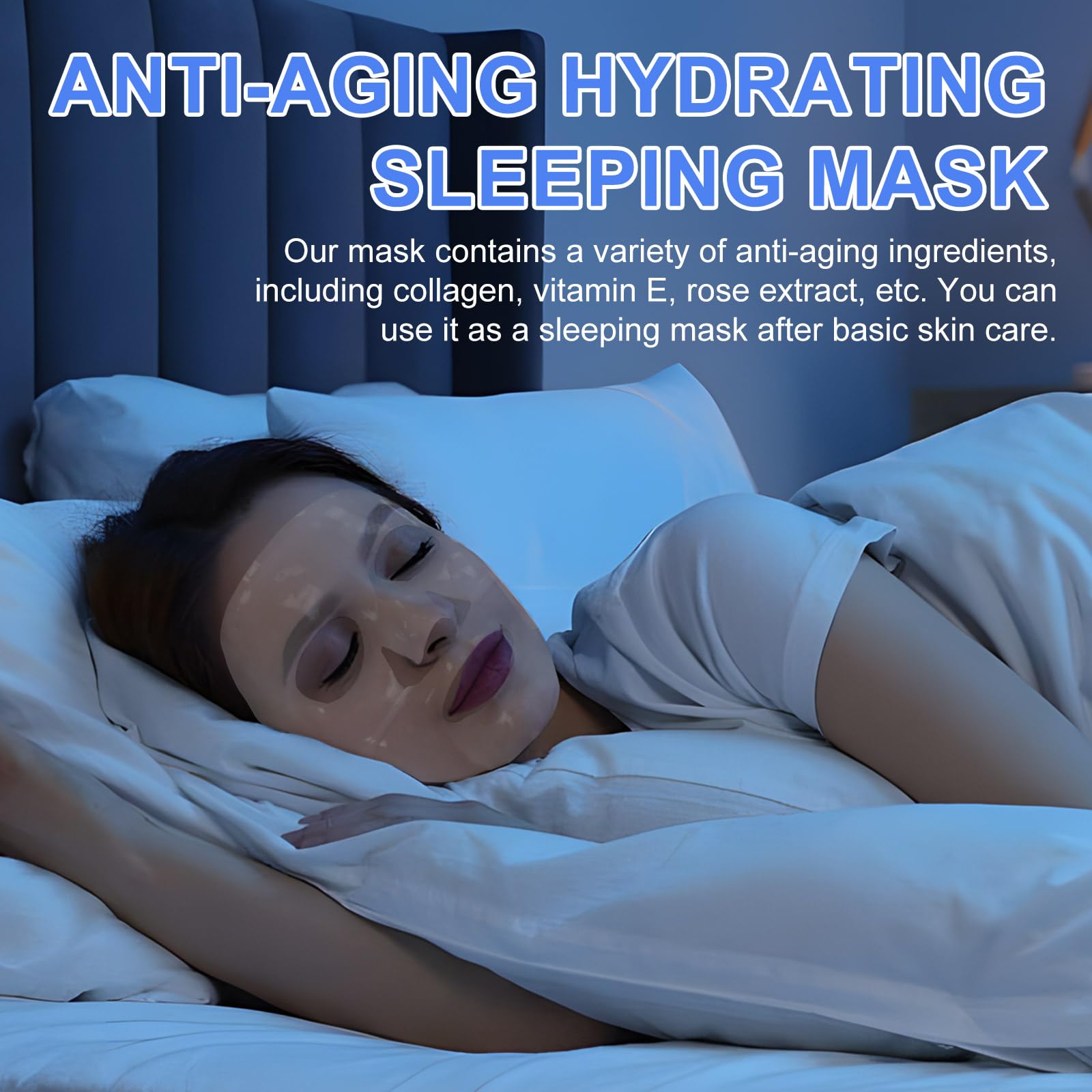 Collagen Face Mask 6pcs, Bio Collagen Mask Overnight,Deep Overnight Face Mask,for Soothe, Repair,Deep Hydration
