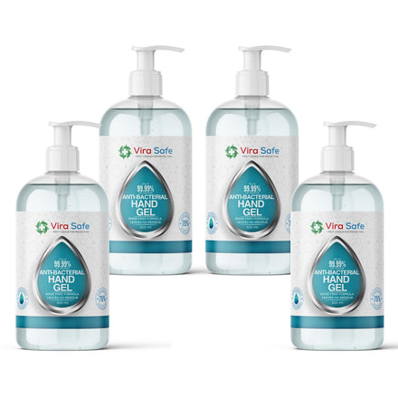 4 x 500ml Hand Sanitiser 70% Alcohol Gel Anti Bacteria Viral Eliminating Formula Gel Alcohol Anti Bacterial Formula Pack Of 4