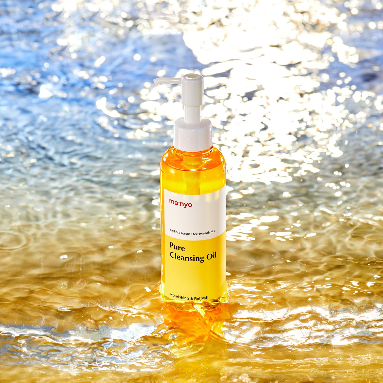 [ma:nyo] Pure Cleansing Oil (6.7 fl oz / 200ml) - Blackhead melting and gentle Daily Makeup removal for Sensitive skin with Argan Kenel Oil (Vitamin E), Nourishing skin and keep pH balance (Yellow)