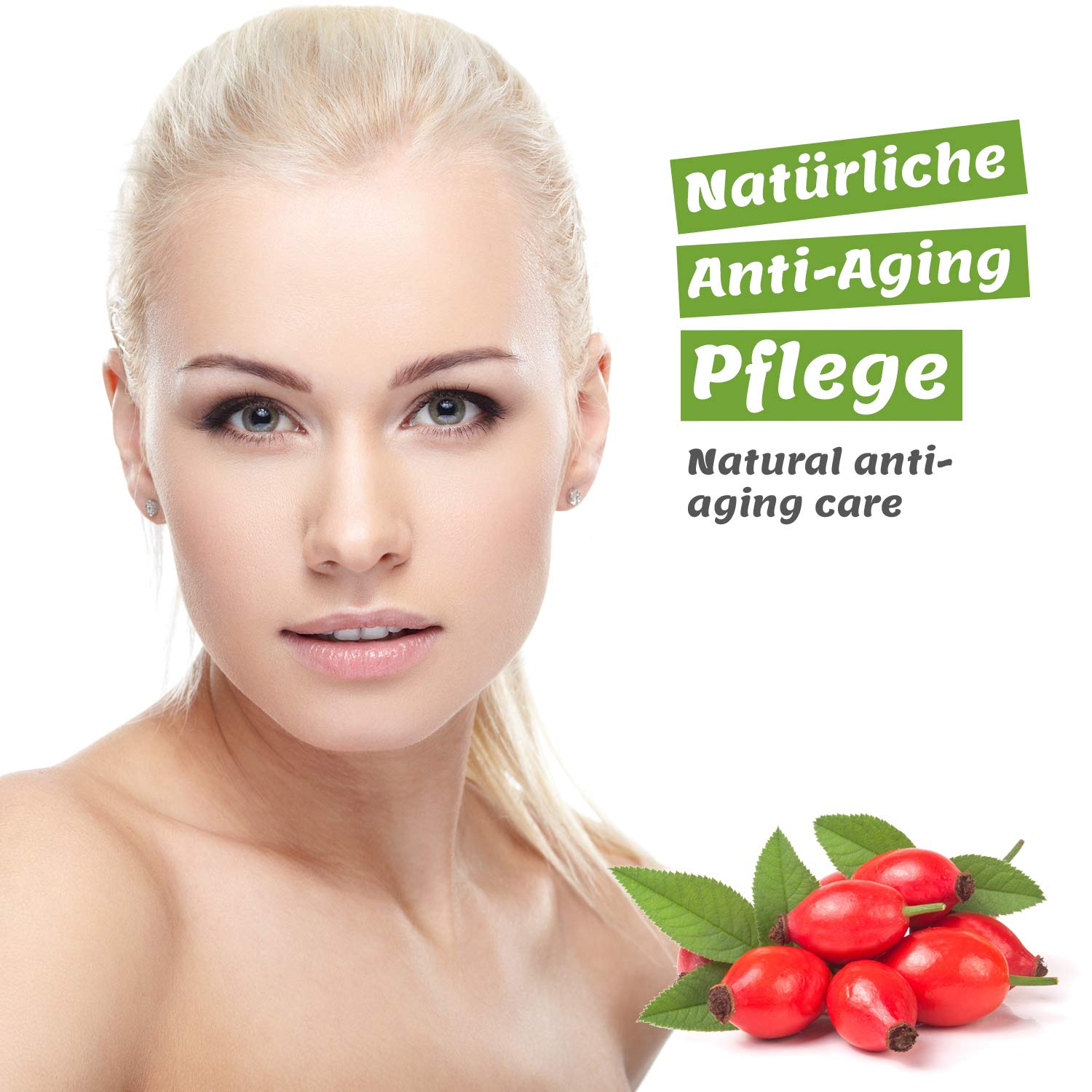 Rosehip Oil 120ml - 100% organic, cold pressed, vegan - Anti-aging Rose Hip Seed Oil for face, skin, body, hair, hands