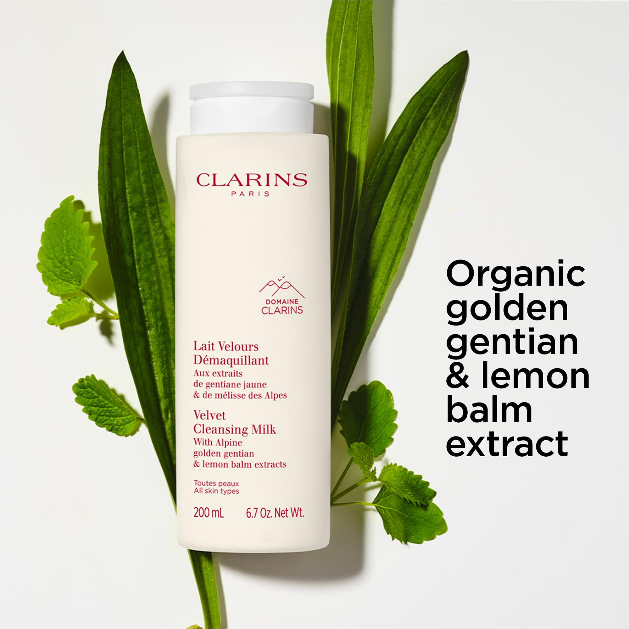 Clarins Velvet Cleansing Milk 200ml –|Gentle Makeup Remover & Hydrating Cleanser for Soft and Clean Skin | Ideal for Sensitive Skin