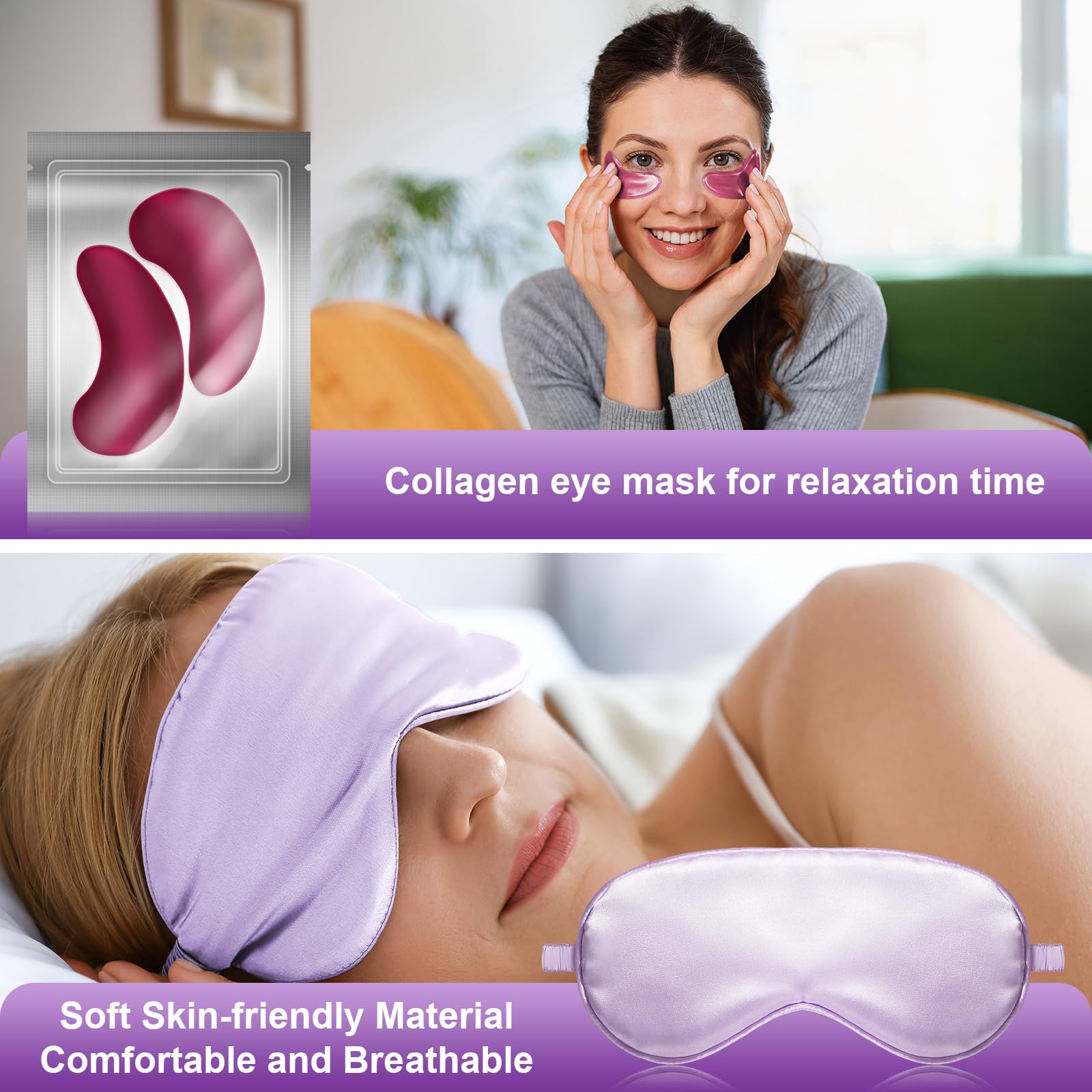 Lavender Pamper Gifts for Women, Gifts for Women Birthday Unique, Bath Sets Relaxation Spa, Get Well Soon, Self Care Package for Her Ideas for Siste, Ladies, Friend, Mothers Day