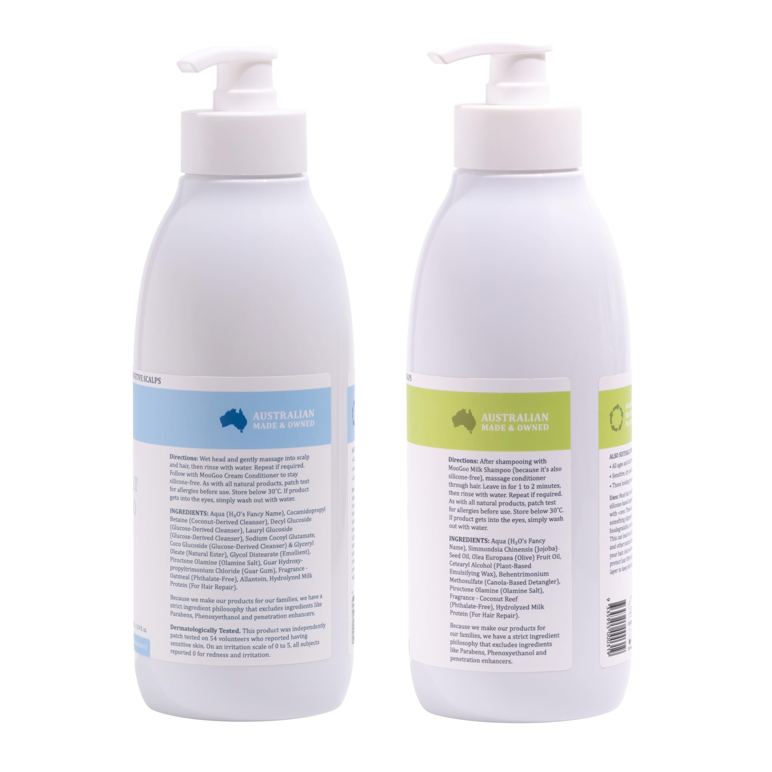 MooGoo Natural Milk Shampoo & Cream Conditioner Pack - For Itchy, Dry, Eczema, Psoriasis & Dandruff Prone Scalps – SLS, Silicone, Sulfate & Paraben Free - Natural & Gentle Formula – 2x 16.9 fl. oz.