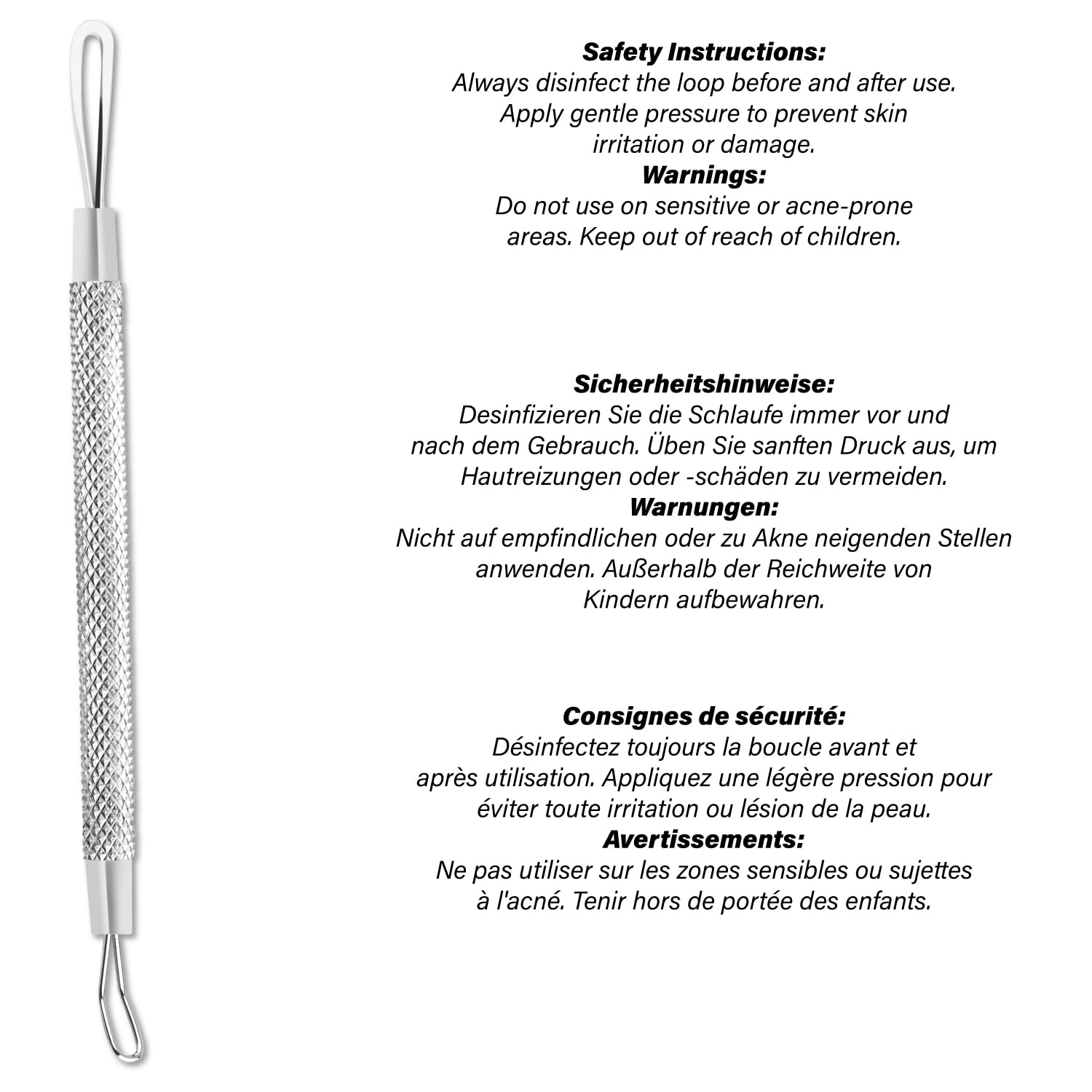 OCBA Blackhead Remover Professional Skincare Spot Treatment Blackhead Remover Tool for Blemish Comedone Whiteheads Pimple Popper with Double Sided Soft Touch and Anti-Slip Design