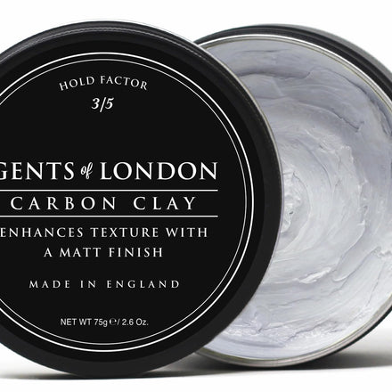 Gents of London Carbon Clay, Matt Finish, Texturising Styling Wax For Men (75g)