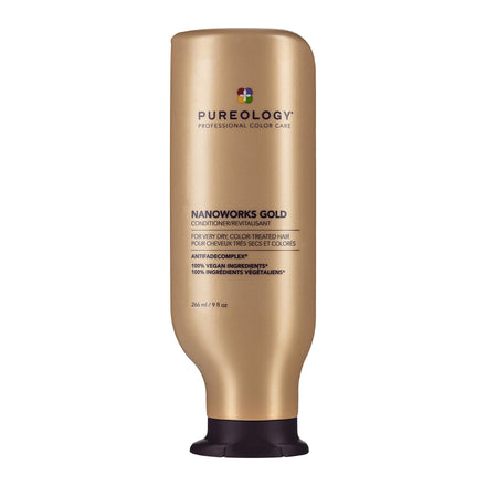 Pureology | Nanoworks Gold | Conditioner, Colour-Treated Hair, Restores And Strengthens Hair, Vegan Formulas, Sulphate Free, 266ml