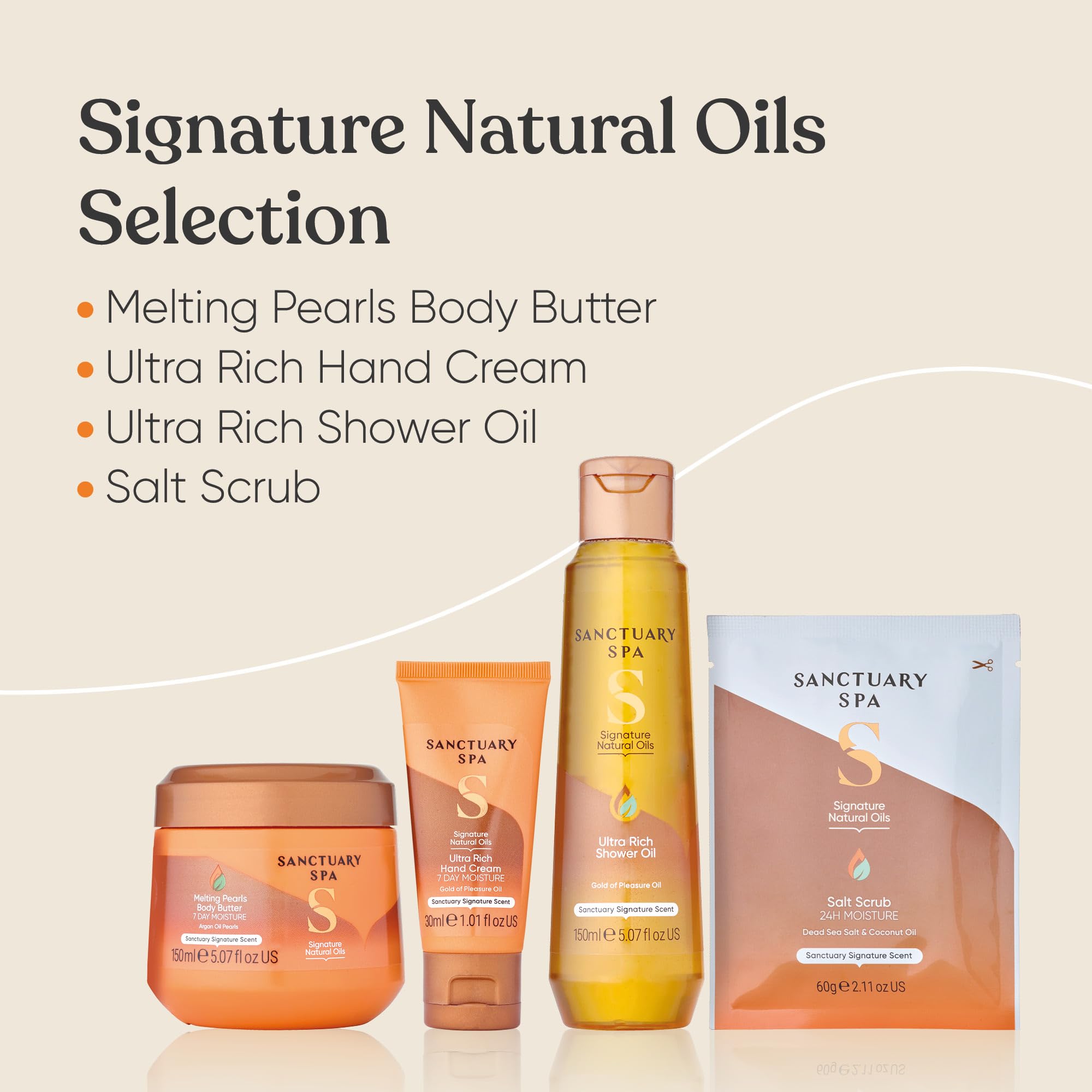 Sanctuary Spa Signature Natural Oils Selection Gift Set, Vegan, For Women Birthday