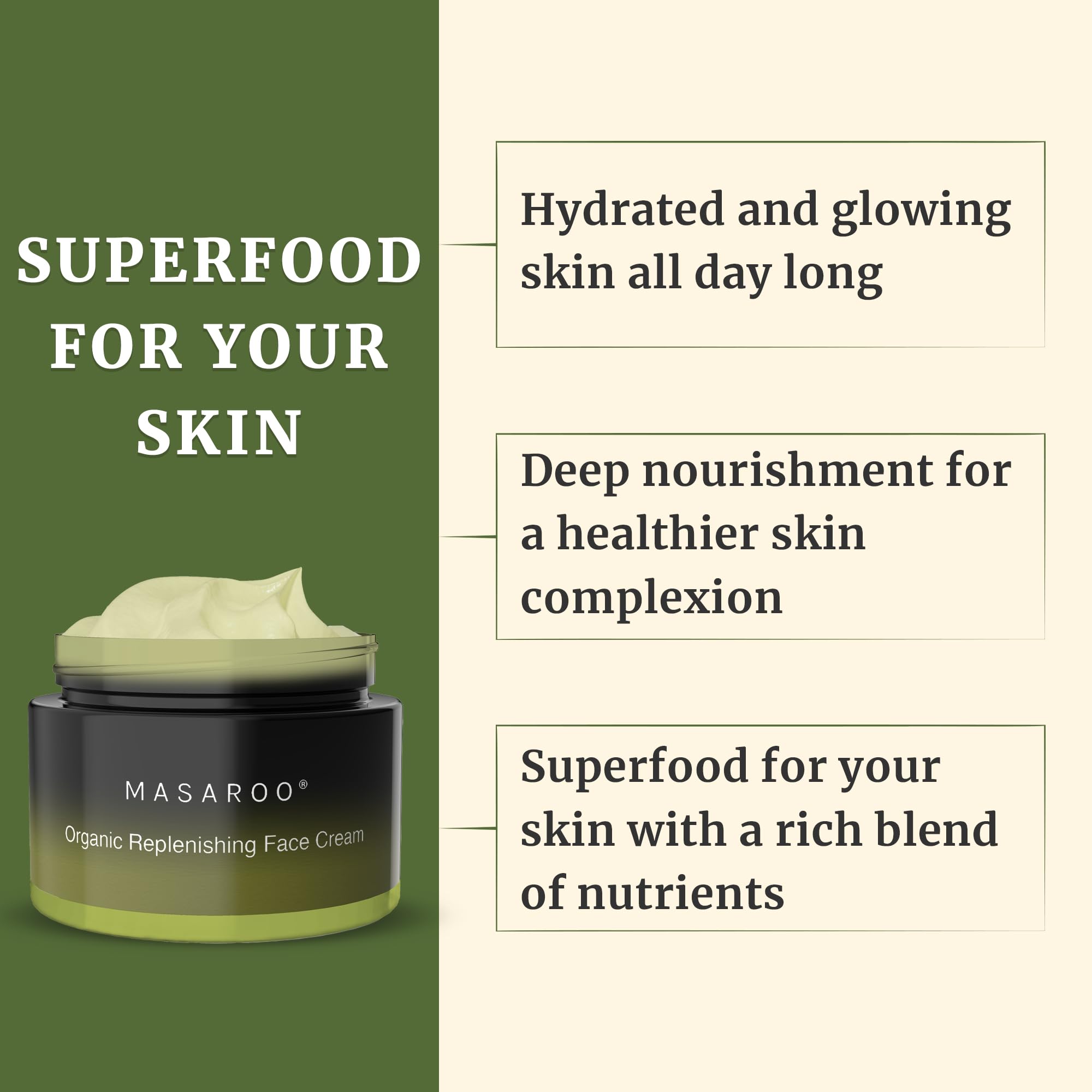 Organic Face Cream & Face Moisturiser: Natural Moisturiser Face Women & Men - Face Cream Women for Day & Night - Anti Aging Cream with Vitamin C, E & Natural Collagen, 50g
