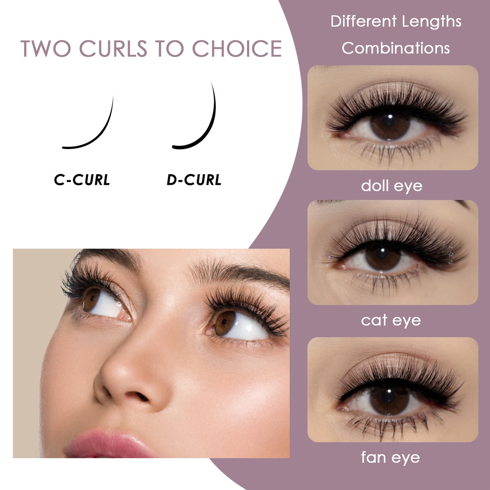 Ocean Pearl Cluster Lashes 144PCS Eyelash Clusters 10-16mm Lash Extension Kit Individual Eyelashes DIY Eyelash Extension Kit Natural Lash Clusters with Super Bond and Seal Super Glue-OP25