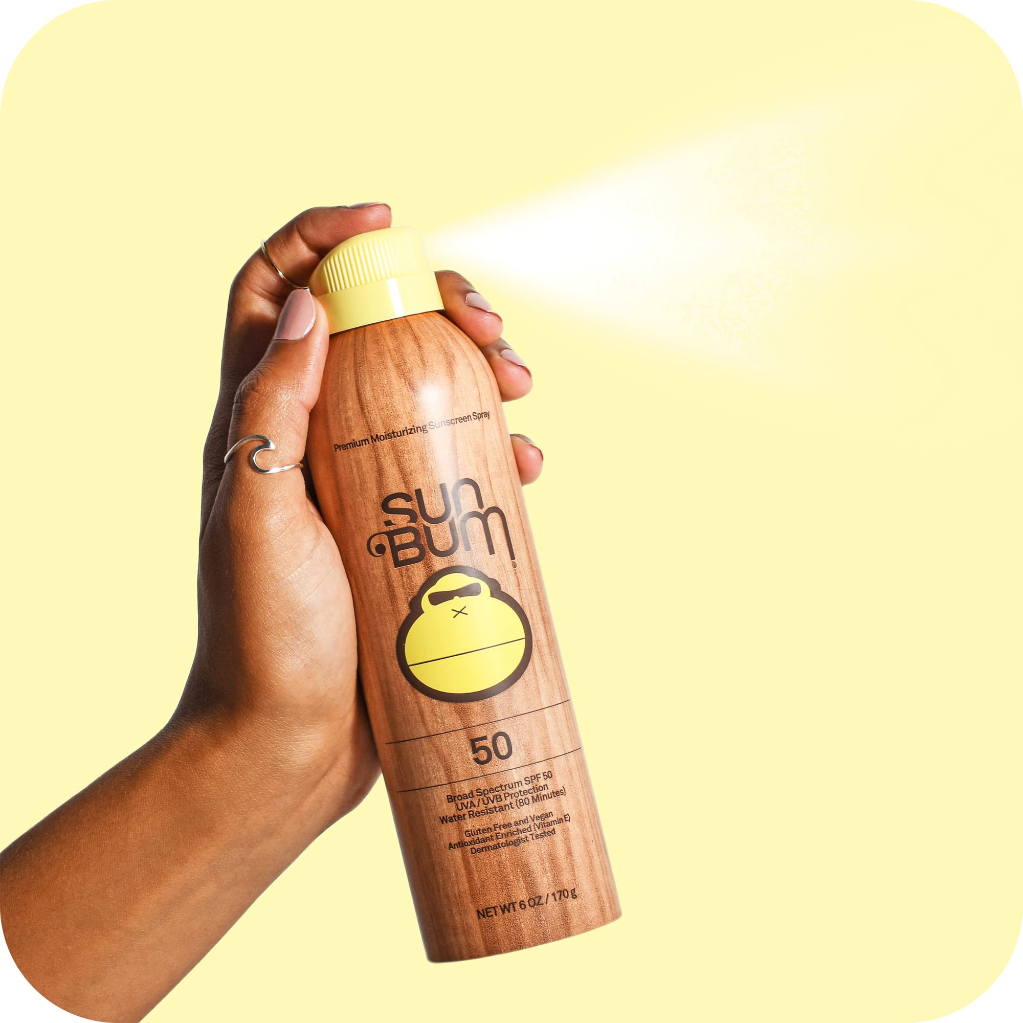 Sun Bum Original SPF 50 Sun Cream Spray, Moisturizing Sunscreen with Vitamin E, Vegan and Reef Friendly, Broad Spectrum UVA/UVB Protection, 200ml