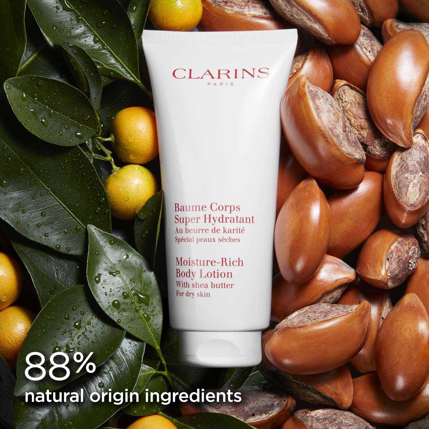 Clarins Moisture-Rich Body Lotion 200ml | Deeply Nourishing Shea Butter Formula, 48-Hour Hydration, Suitable for Dry & Dehydrated Skin