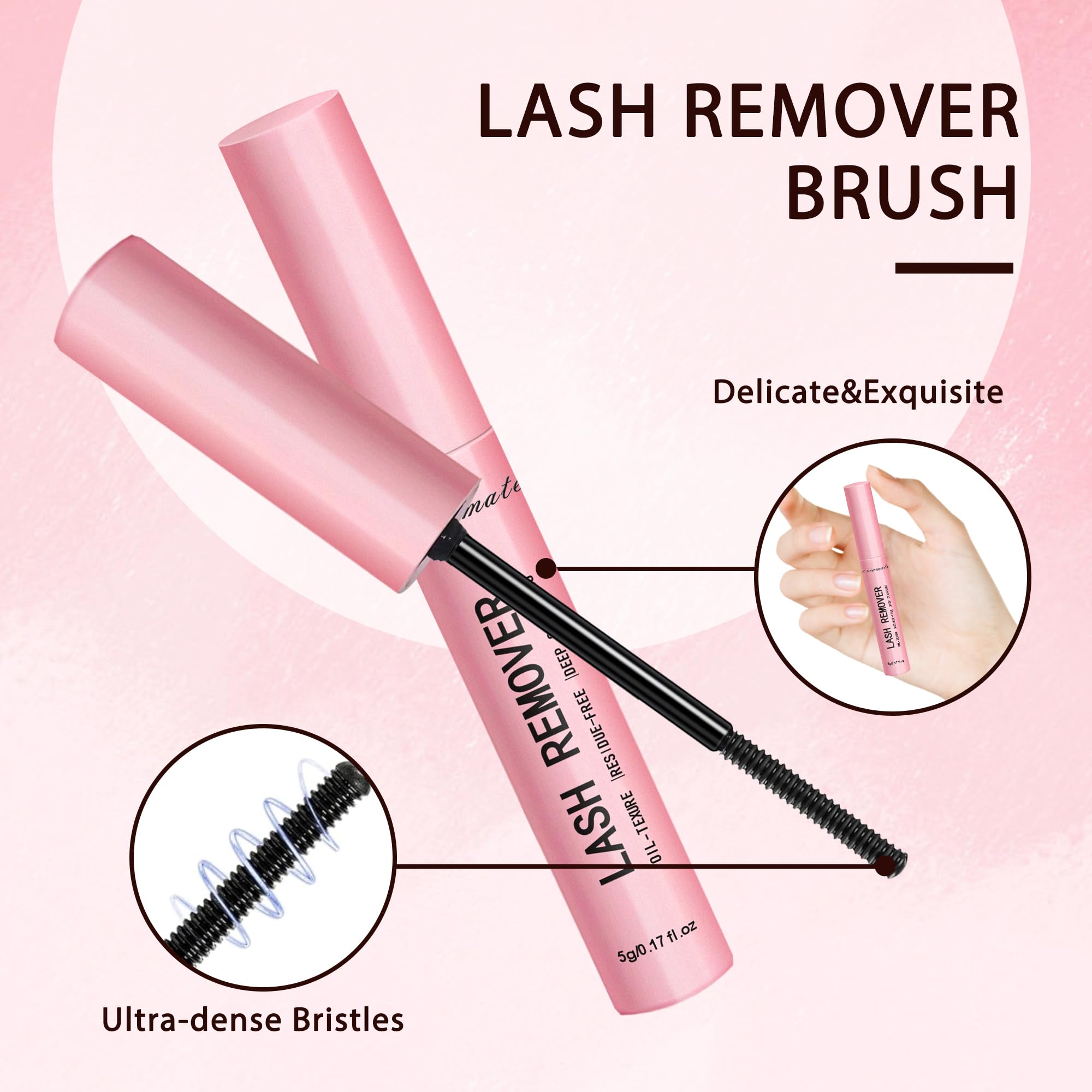 Cluster Lash Glue Remover Lash Remover DIY Eyelash Extension Remover, Easy Removal of Cluster Eyelashes Gentle Soothing Nourishing Self-Use Oil Texture
