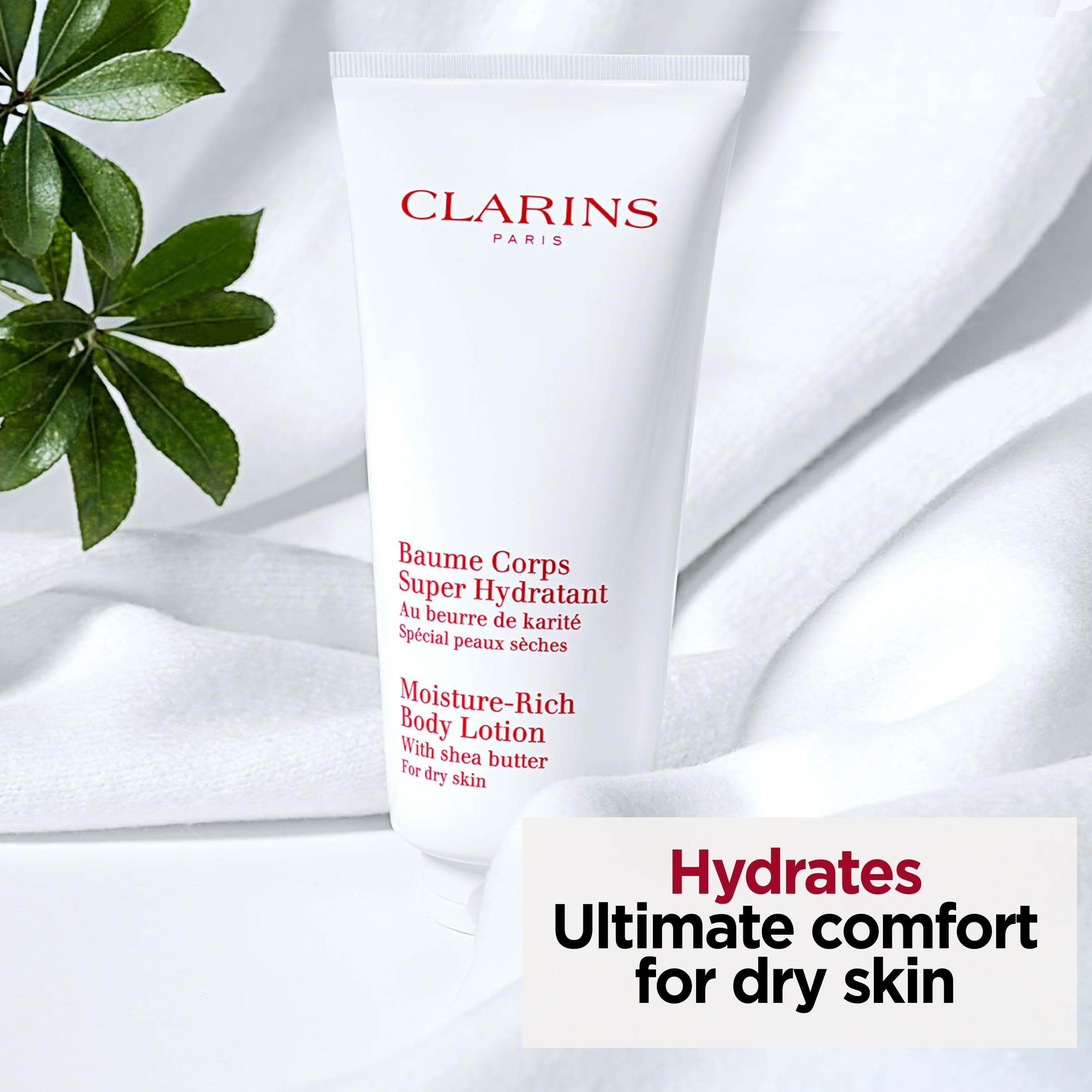 Clarins Moisture-Rich Body Lotion 200ml | Deeply Nourishing Shea Butter Formula, 48-Hour Hydration, Suitable for Dry & Dehydrated Skin